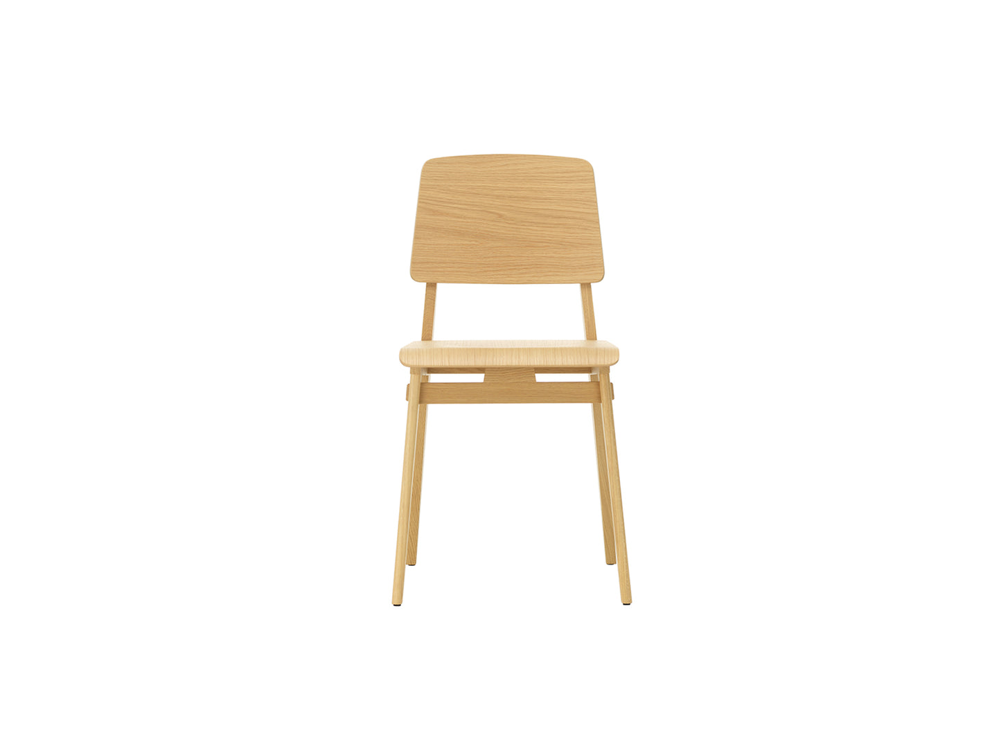 Jean Prouvé Chaise Tout Bois by Vitra - Clear Lacquered Natural Oak