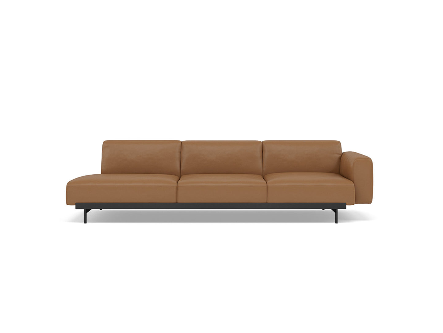 In Situ 3-Seater Modular Sofa by Muuto - Configuration 2 / Refine Leather Cognac
