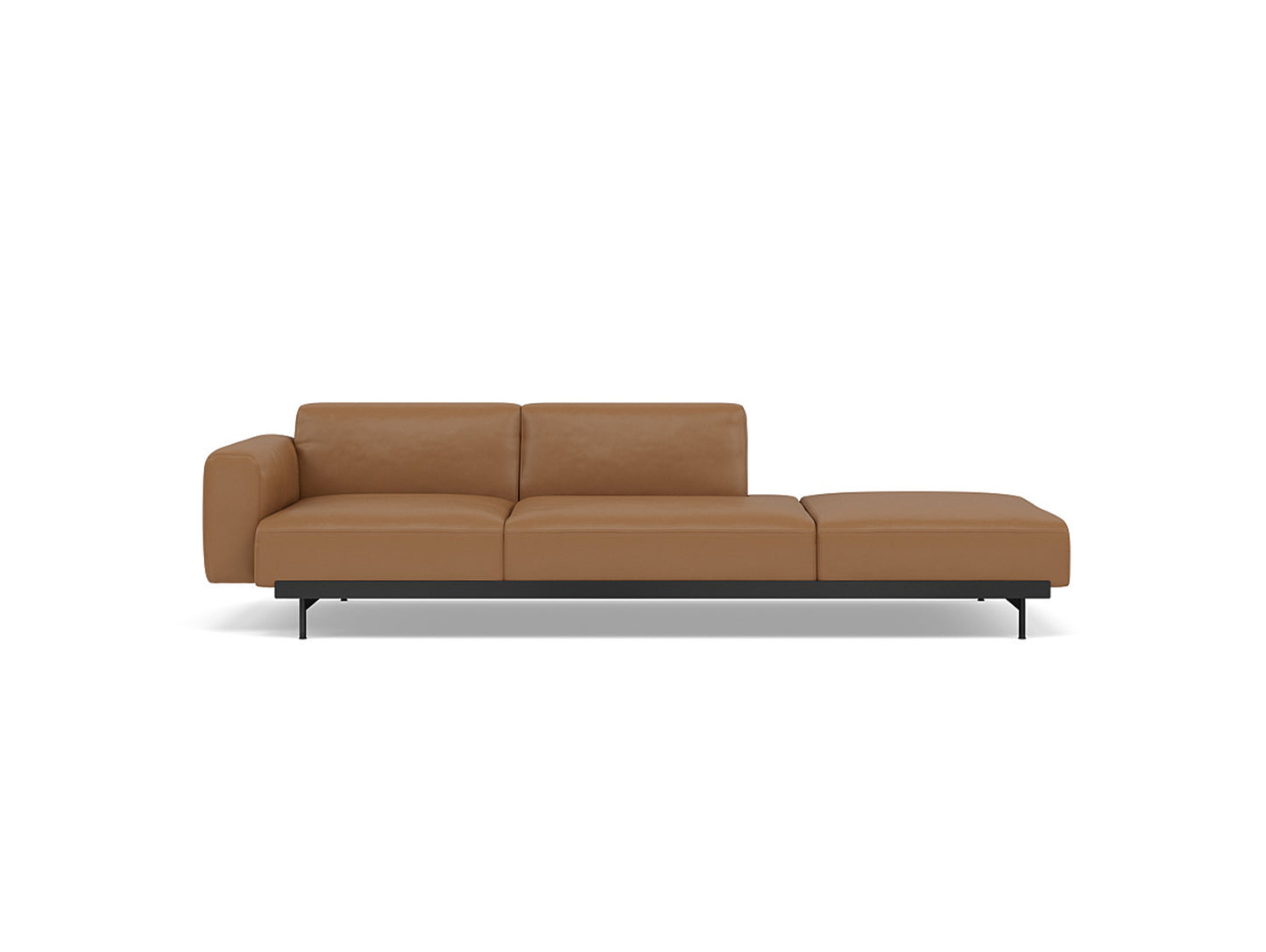 In Situ 3-Seater Modular Sofa by Muuto - Configuration 5 / Refine Leather Cognac