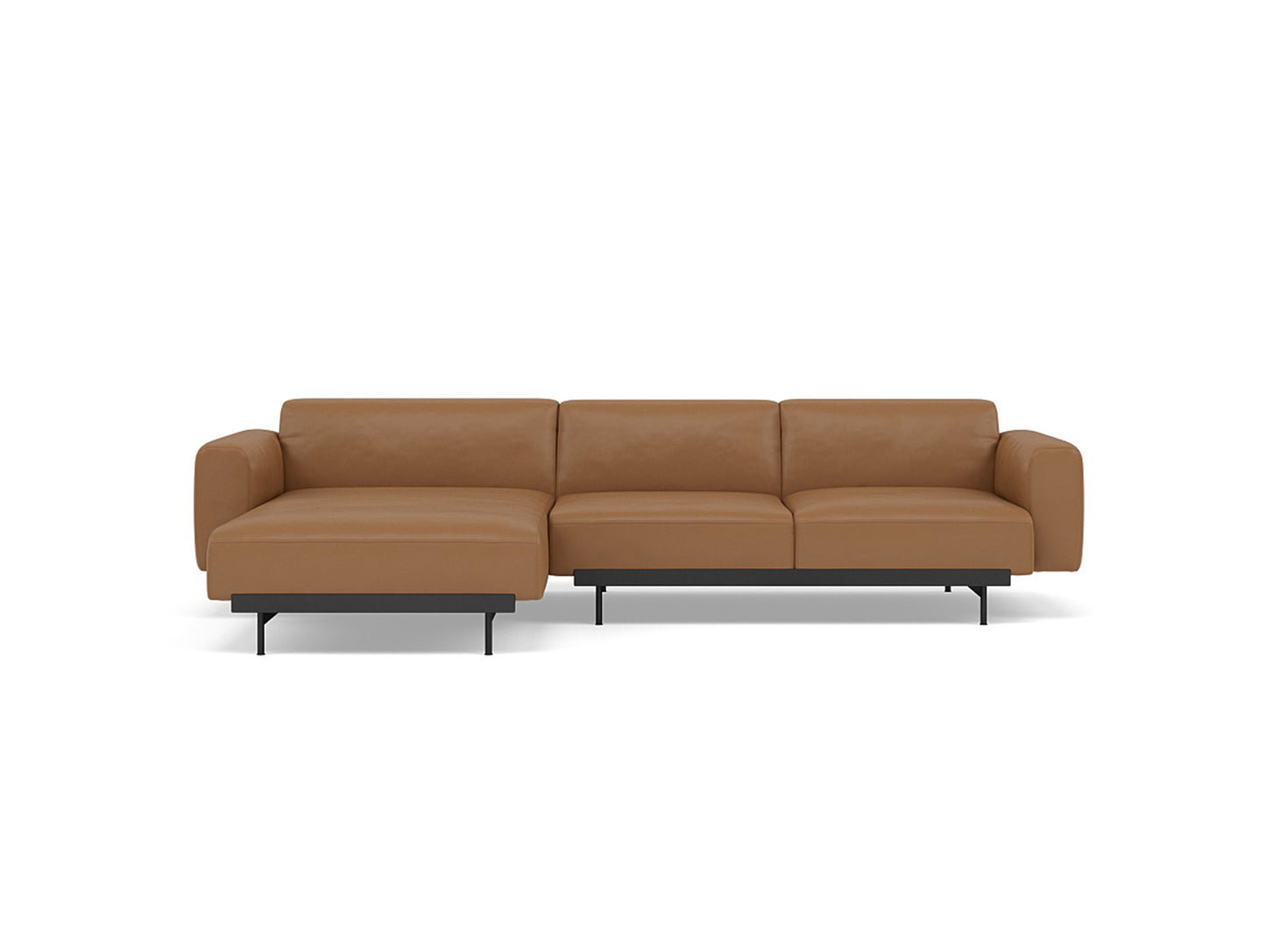 In Situ 3-Seater Modular Sofa by Muuto - Configuration 7 / Refine Leather Cognac