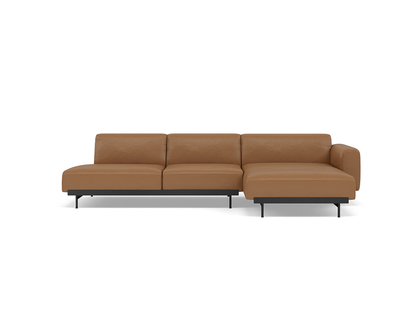 In Situ 3-Seater Modular Sofa by Muuto - Configuration 8 / Refine Leather Cognac