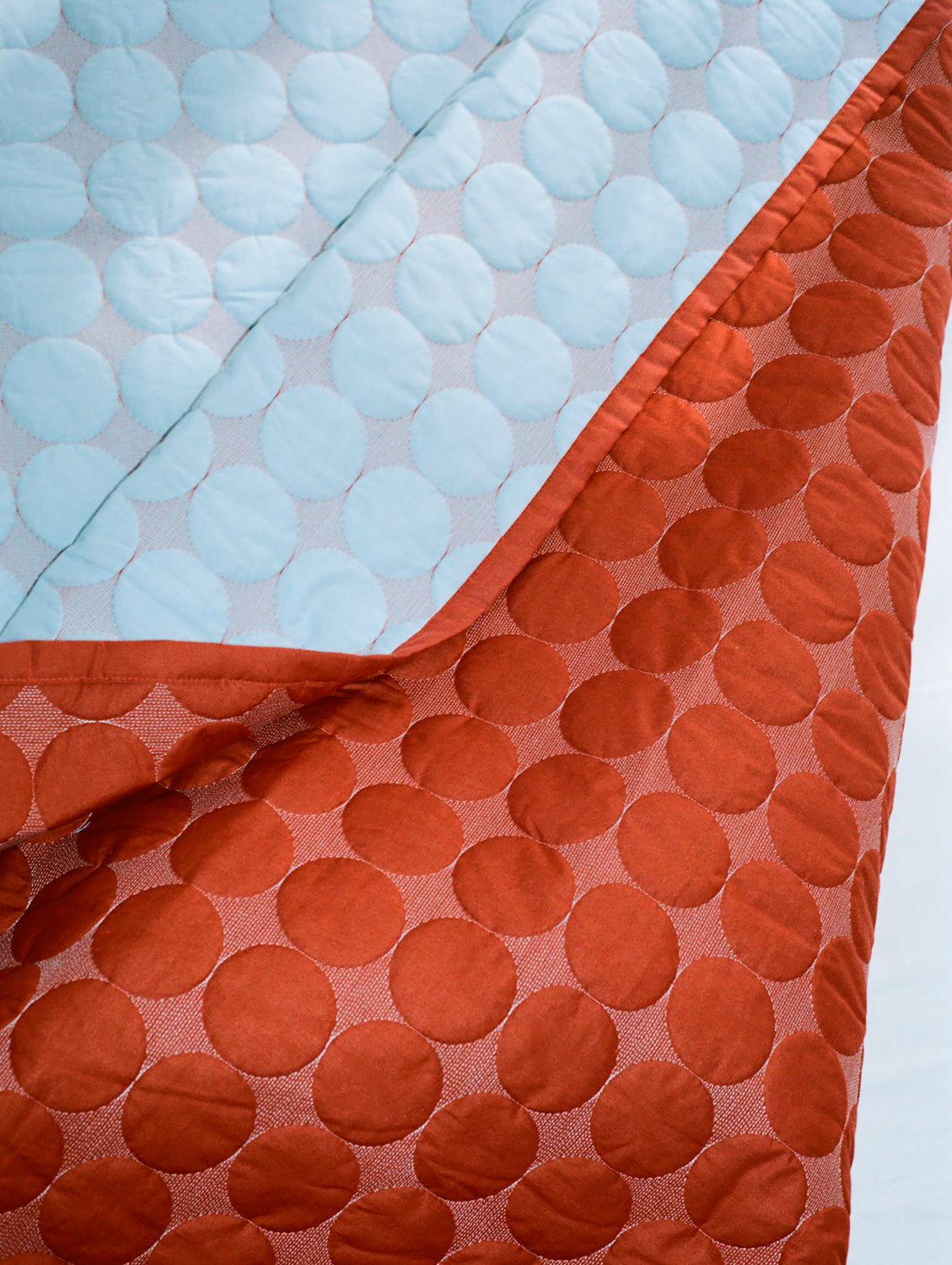 Light Blue Mega Dot Bed Cover by HAY