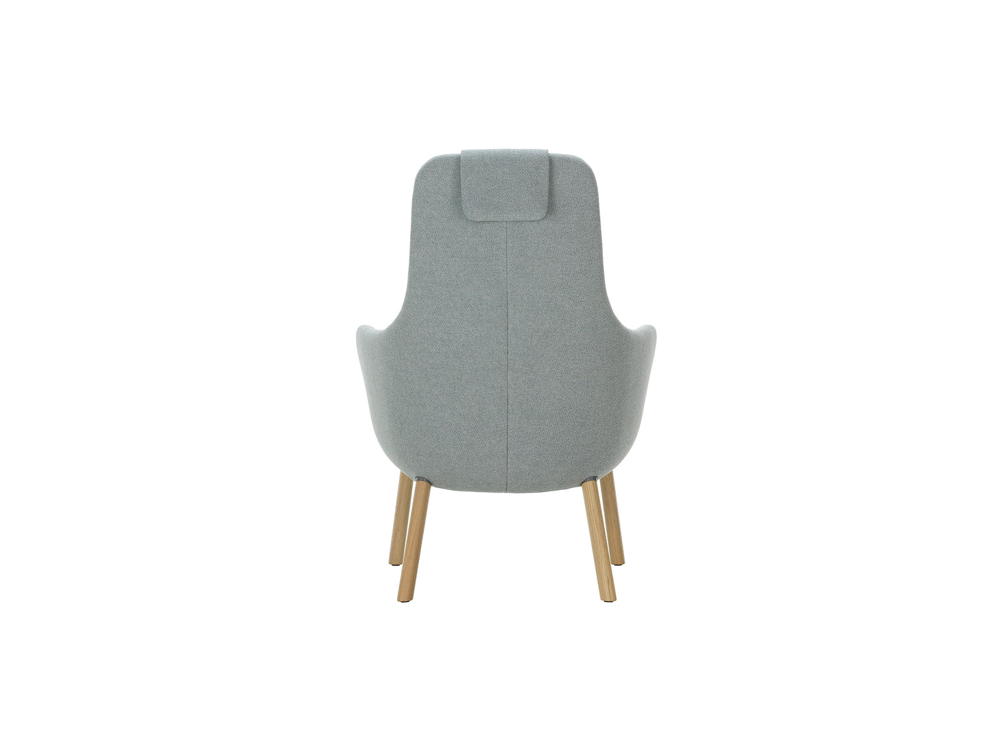 HAL Lounge Chair by Vitra - Natural Varnished Oak Base / Loose Seat Cushion / Dumet 28 Sage / Steel Blue (F80)