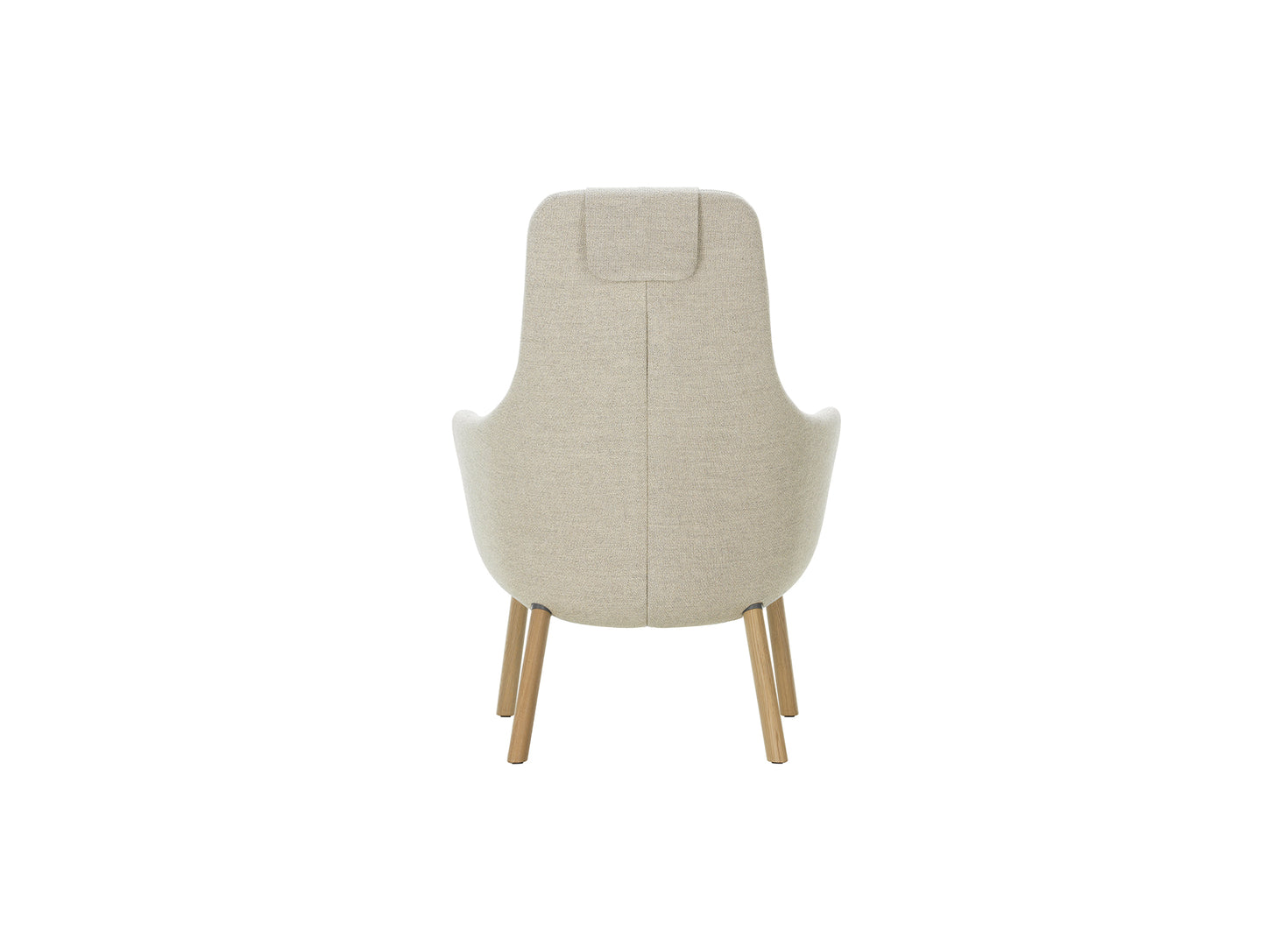 HAL Lounge Chair by Vitra - Natural Oak Base / Loose Seat Cushion / Dumet 03 Beige / Grey (F80)