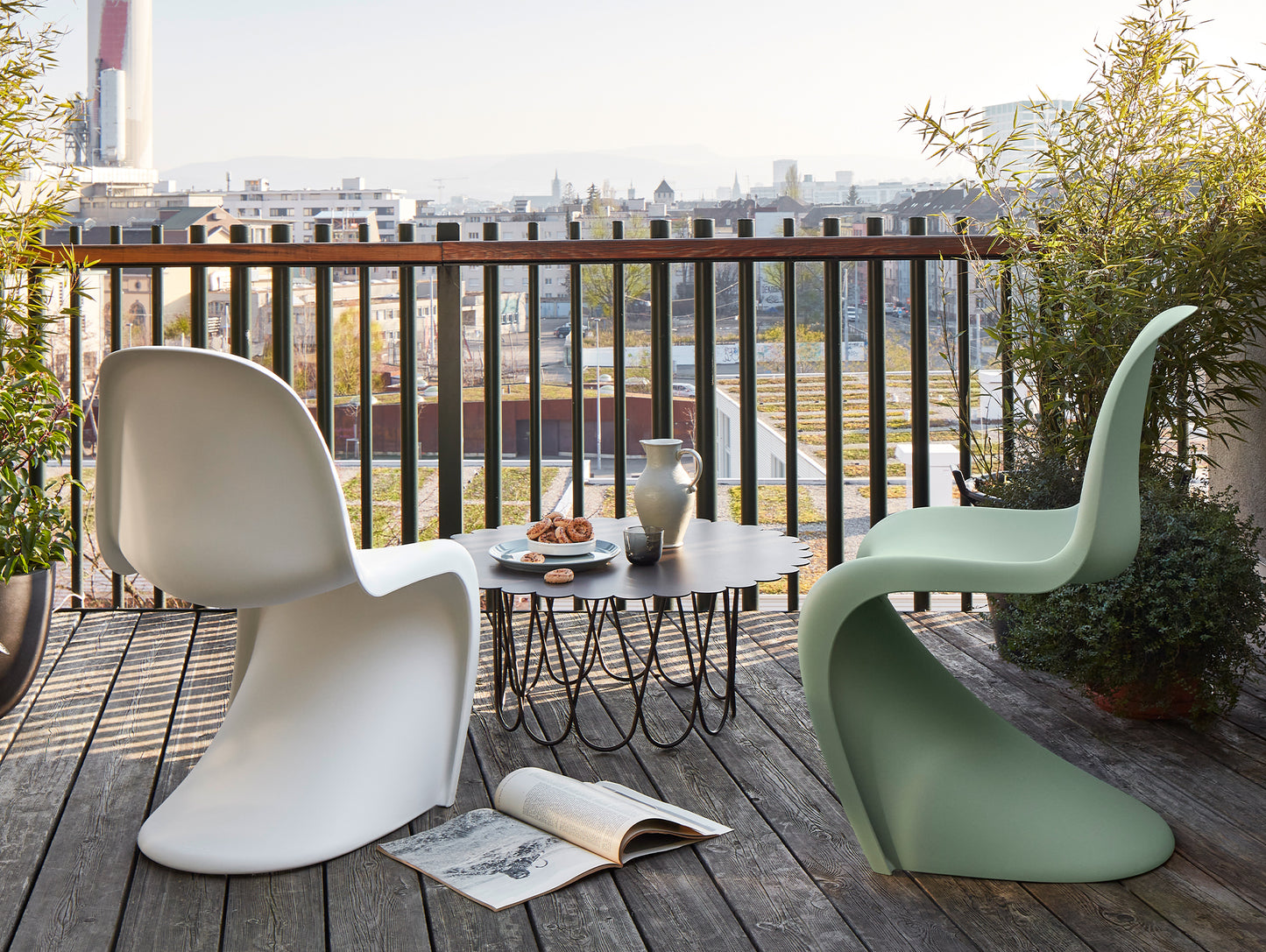 Flower Table by Vitra - Anthracite Powder-Coated Steel