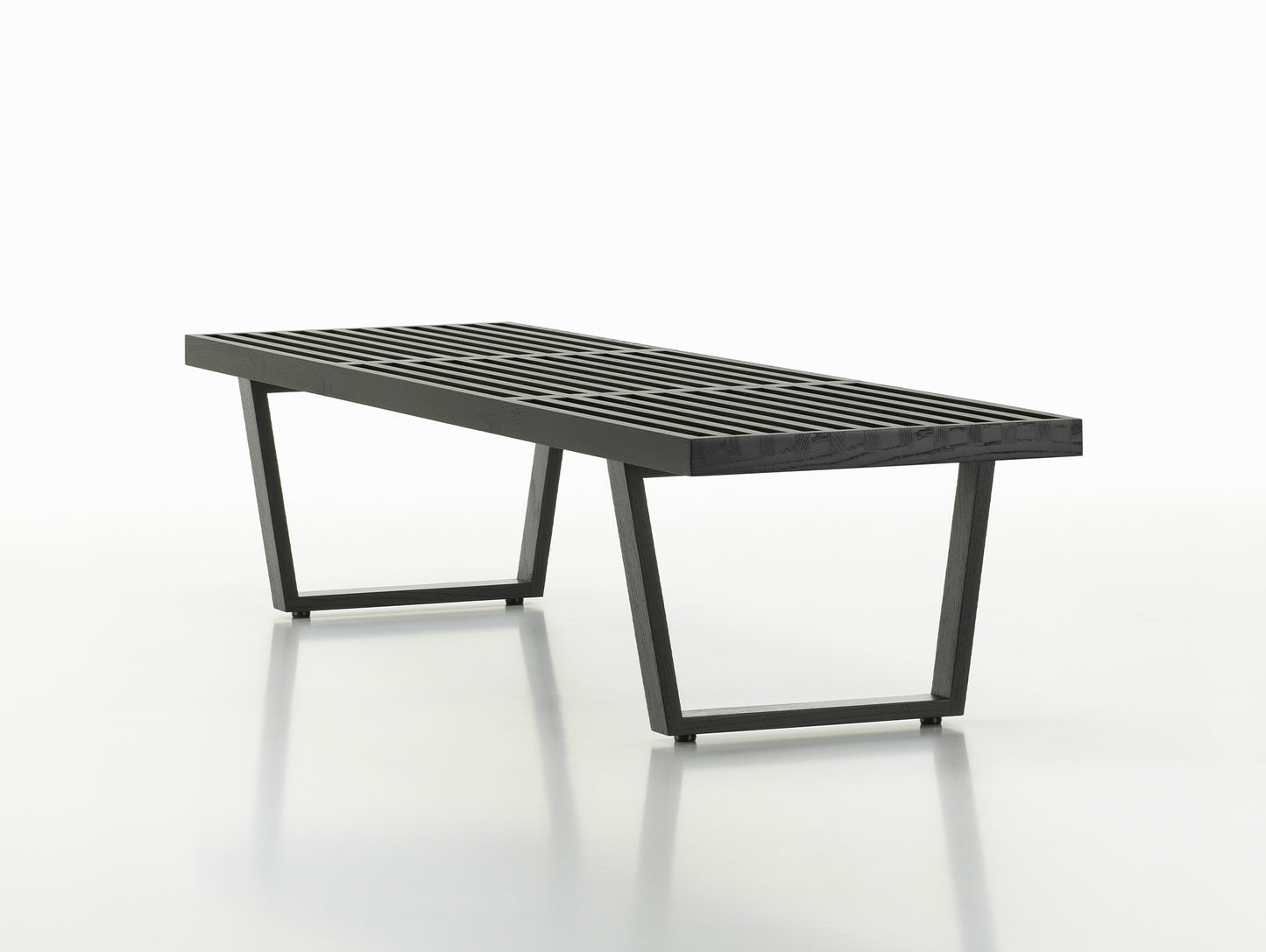 Long Nelson Bench by Vitra - Black Lacquered Ash