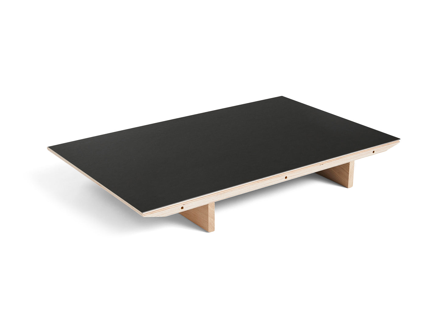 CPH30 Extendable Leaf and Leg by HAY - 50x80 / Black Linoleum / Lacquered Oak