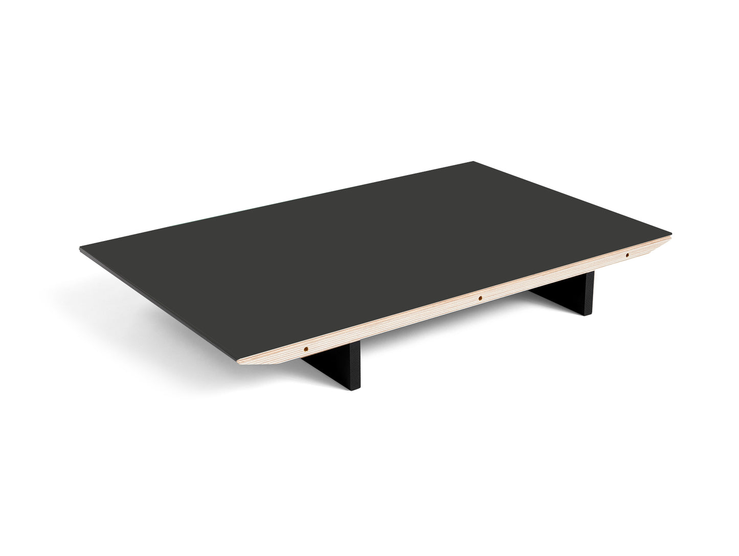 CPH30 Extendable Leaf and Leg by HAY - 50x80 / Black Linoleum / Black Lacquered Oak