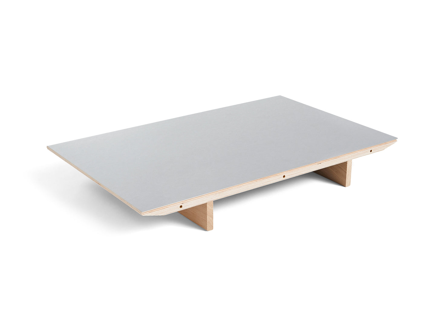 CPH30 Extendable Leaf and Leg by HAY - 50x80 / Grey Linoleum / Lacquered Oak