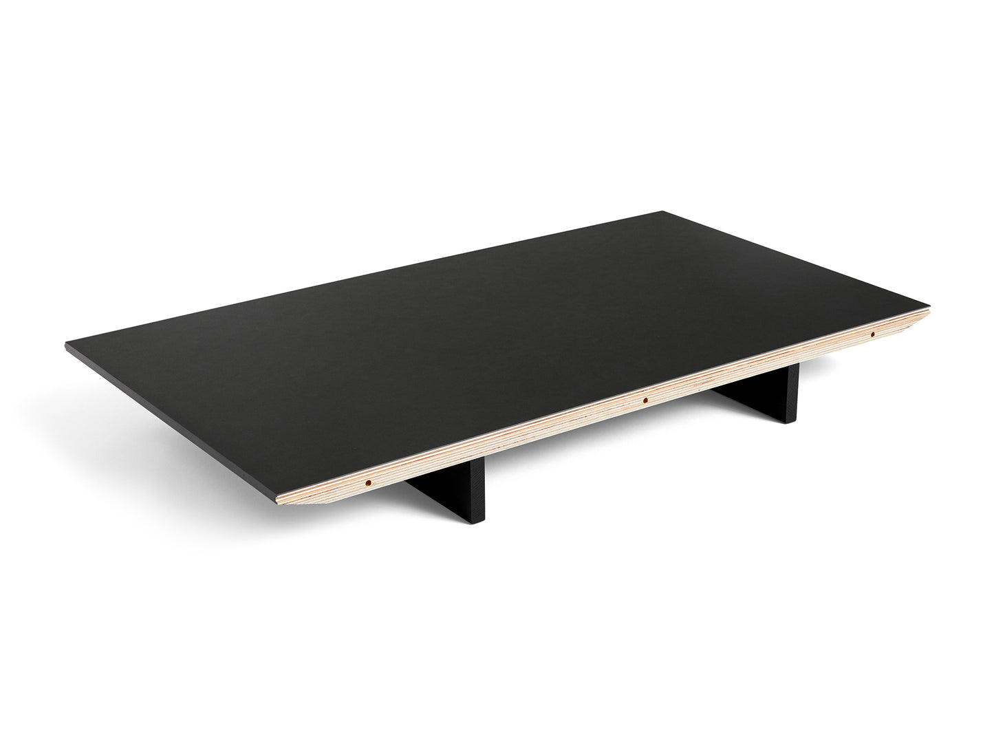 CPH30 Extendable Leaf and Leg by HAY - 50x90 / Black Linoleum / Black Lacquered Oak