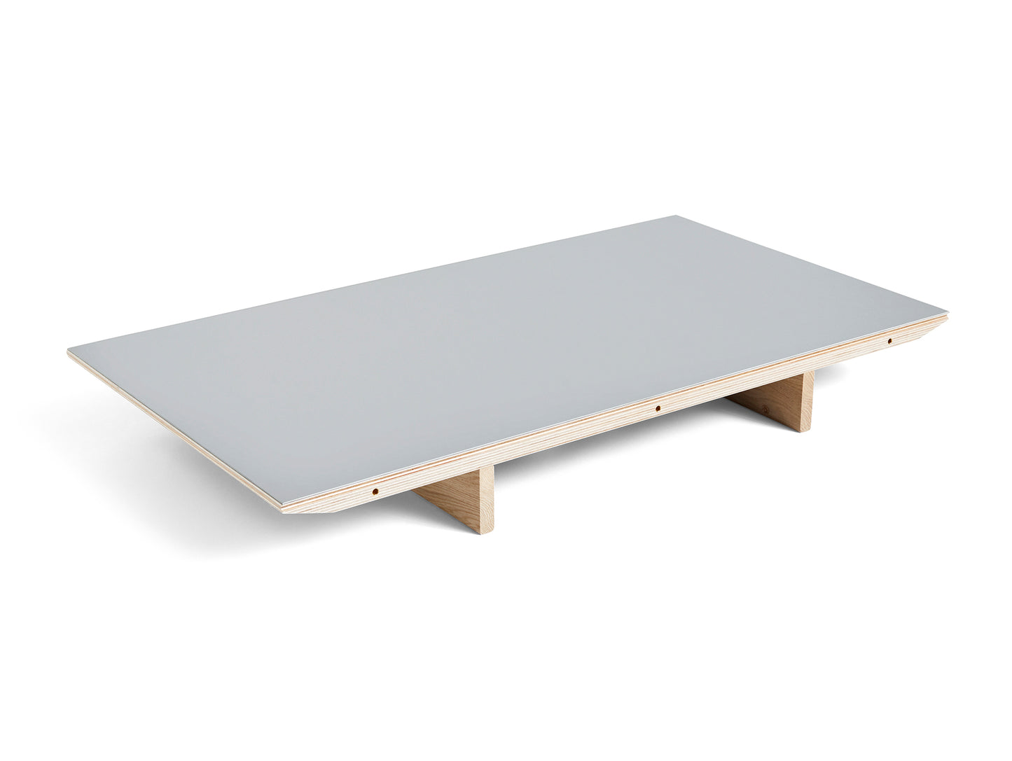 CPH30 Extendable Leaf and Leg by HAY - 50x90 / Grey Linoleum / Lacquered Oak