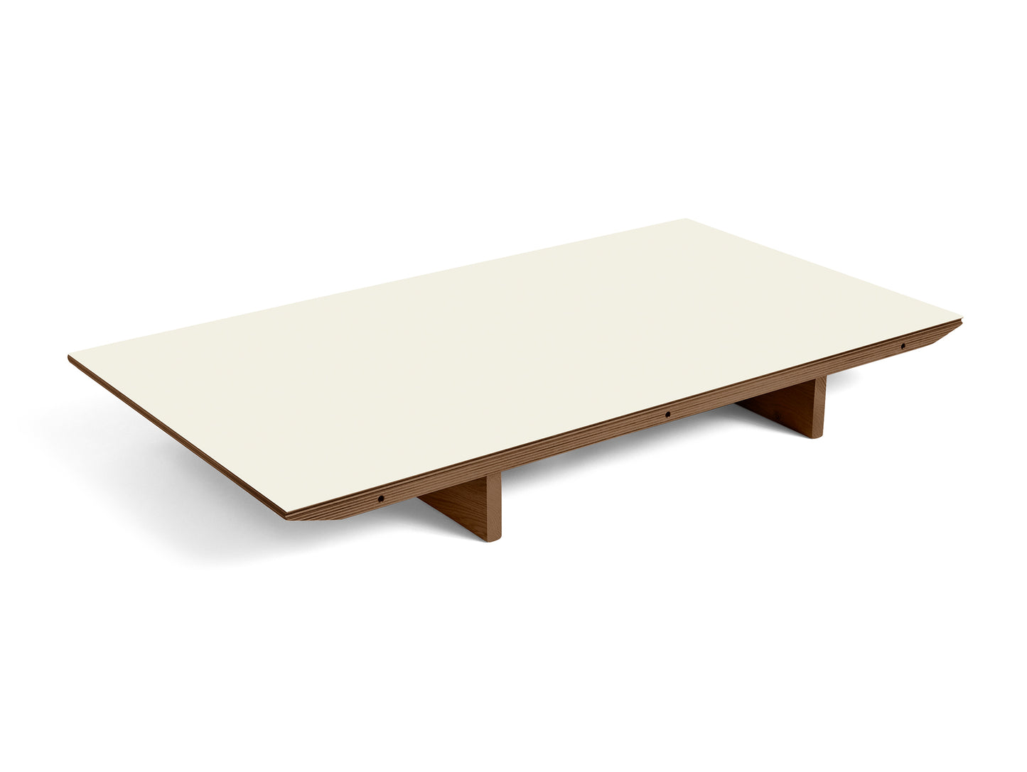 CPH30 Extendable Leaf and Leg by HAY - 50x90 / White Linoleum / Lacquered Walnut
