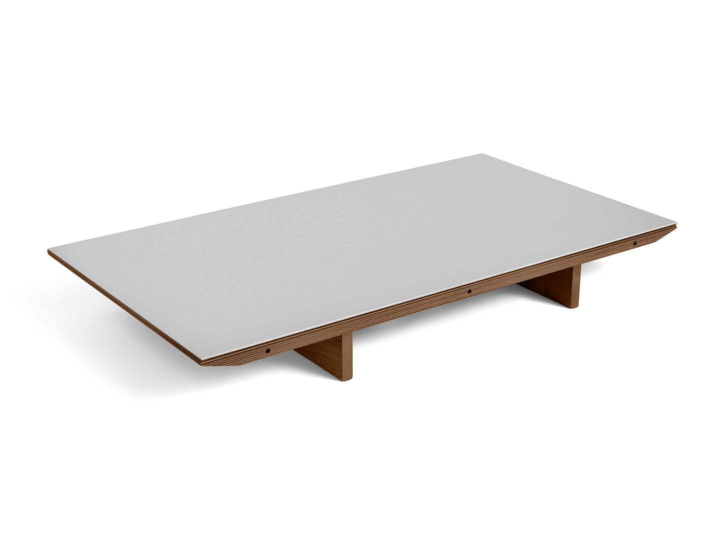 CPH30 Extendable Leaf and Leg by HAY - 50x90 / Grey Linoleum / Lacquered Walnut