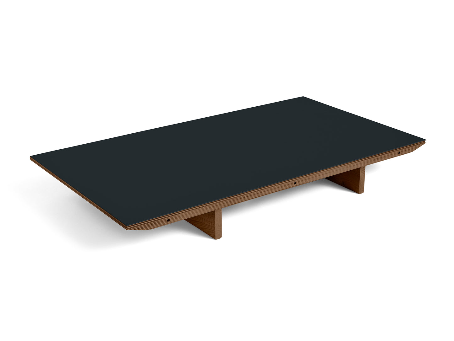 CPH30 Extendable Leaf and Leg by HAY - 50x90 / Dark Grey Linoleum / Lacquered Walnut