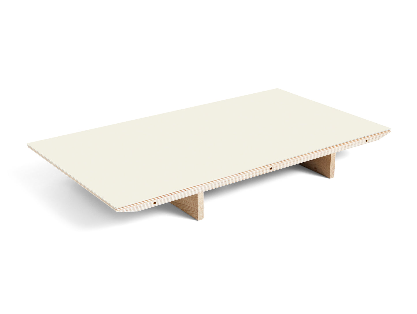 CPH30 Extendable Leaf and Leg by HAY - 50x90 / White Linoleum / Lacquered Oak