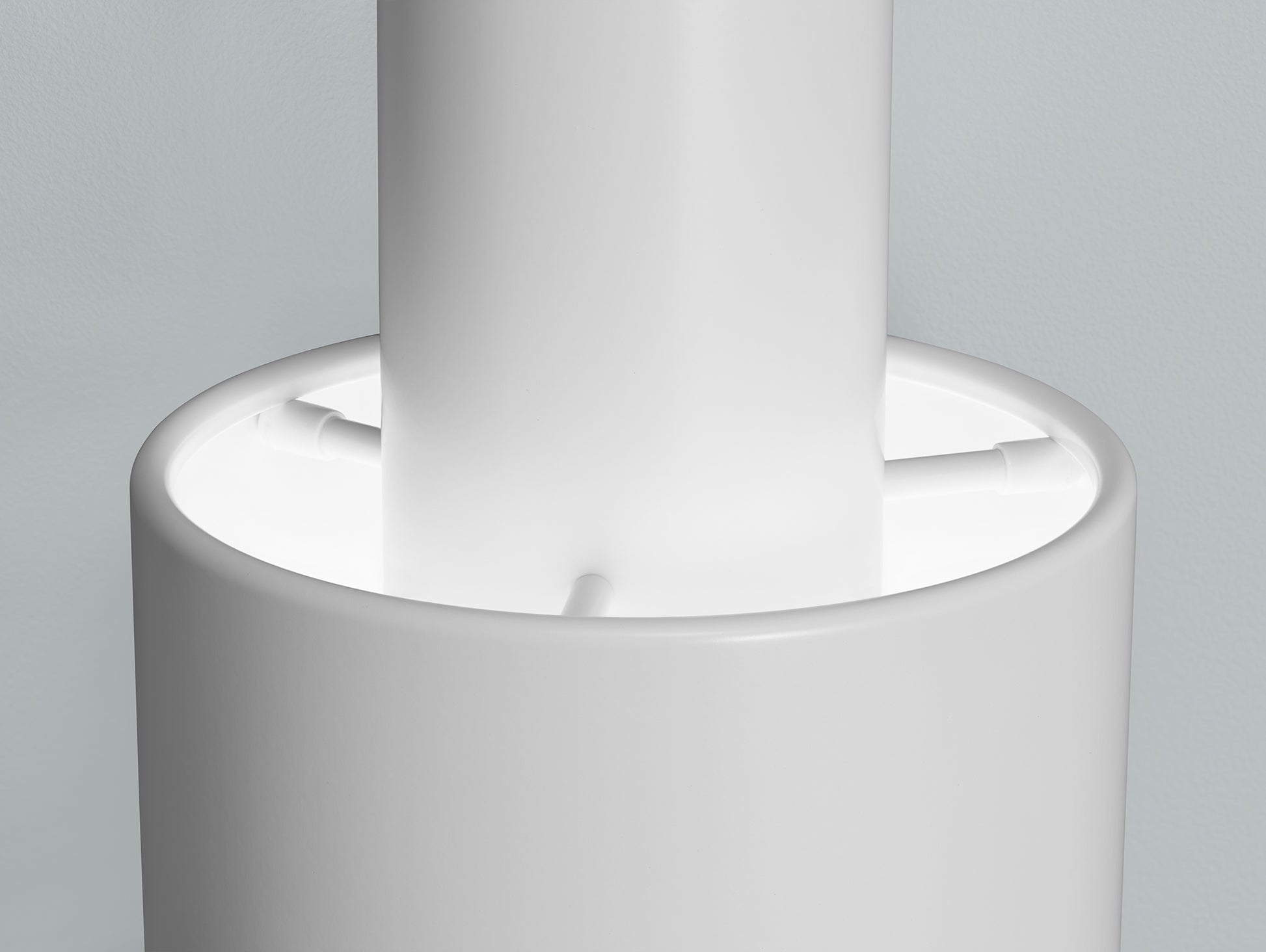 A110 Hand Grenade Pendant Light by Artek - White Powder Coated Steel Shade with White Lacquered Ring