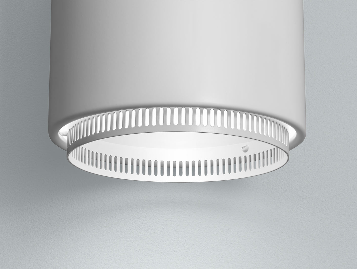 A110 Hand Grenade Pendant Light by Artek - White Powder Coated Steel Shade with White Lacquered Ring