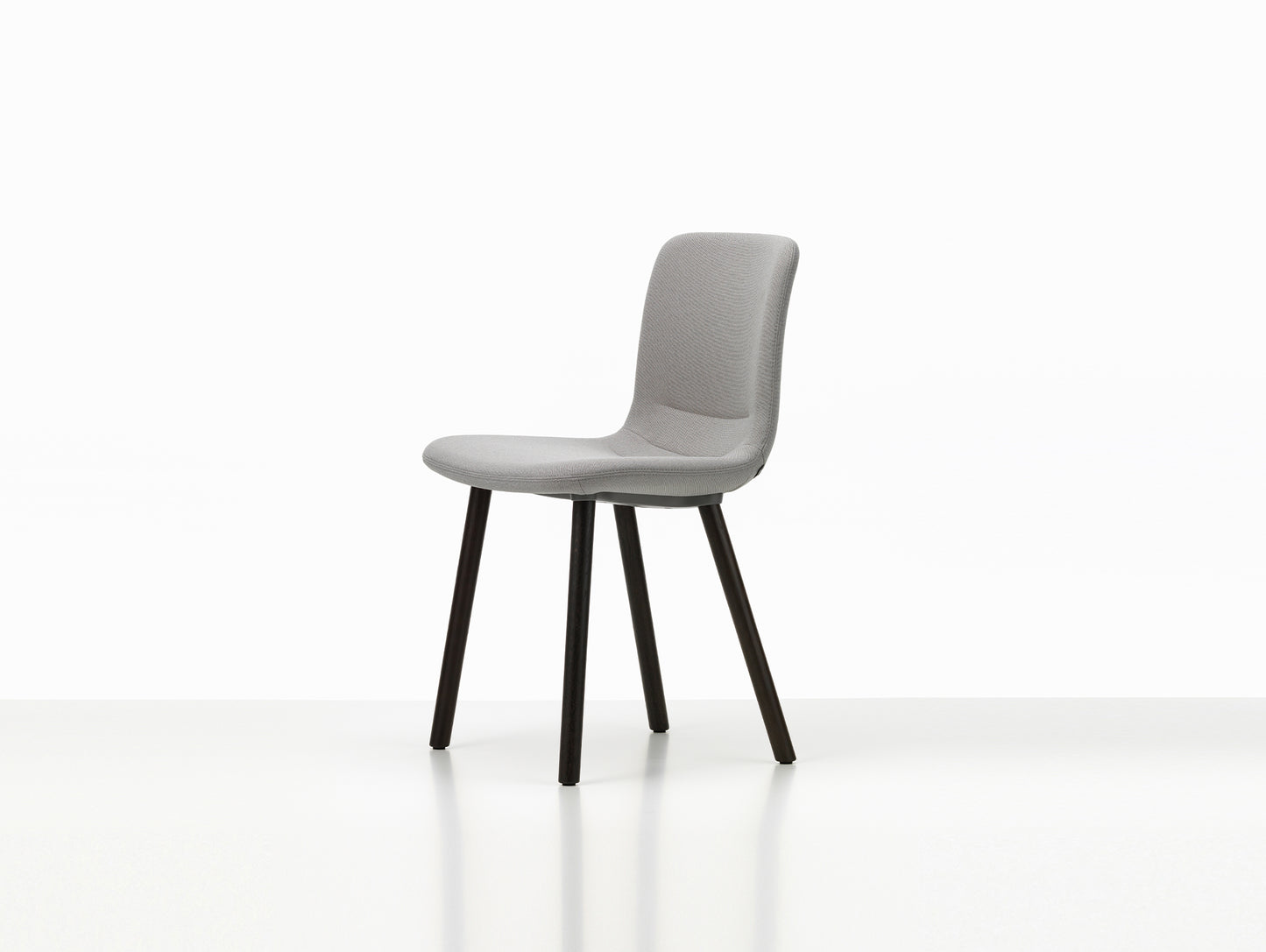 HAL Soft Wood Chair by Vitra - Dark Stained Oak Base - Plano 05 Cream White / Sierra Grey (F30)