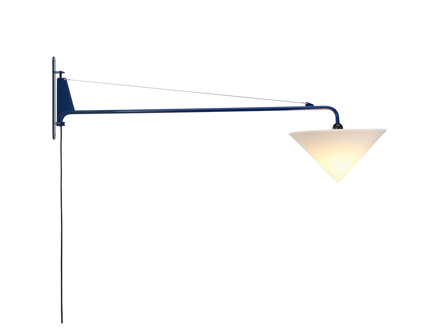 Jean Prouvé Petite Potence Lamp by Vitra - Marcoule Bleu with Abat-Jour Conique shade