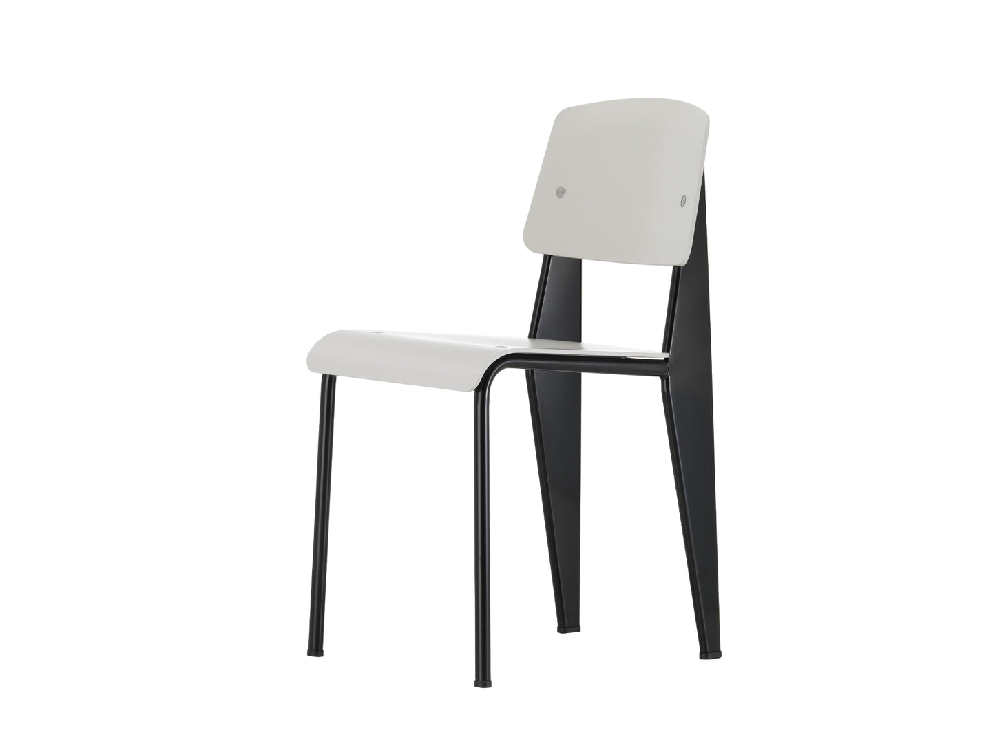 Standard SP Chair by Vitra - warm grey seat / deep black base