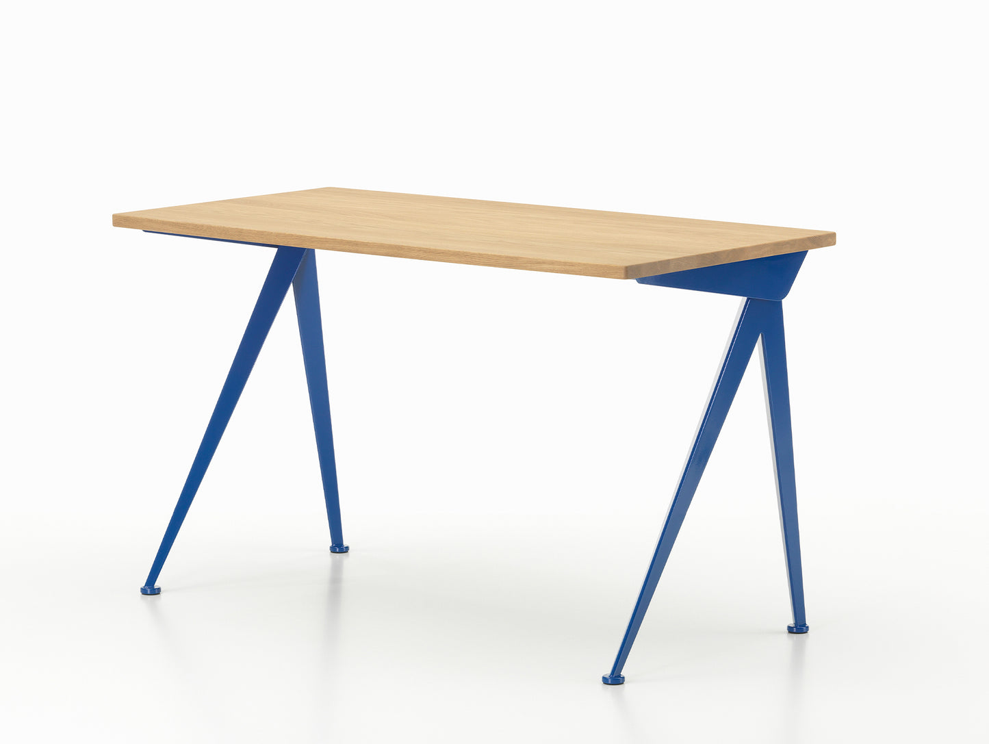 Compas Direction by Vitra - 125 x 70 cm / Oiled Oak Tabletop / Bleu Marcoule