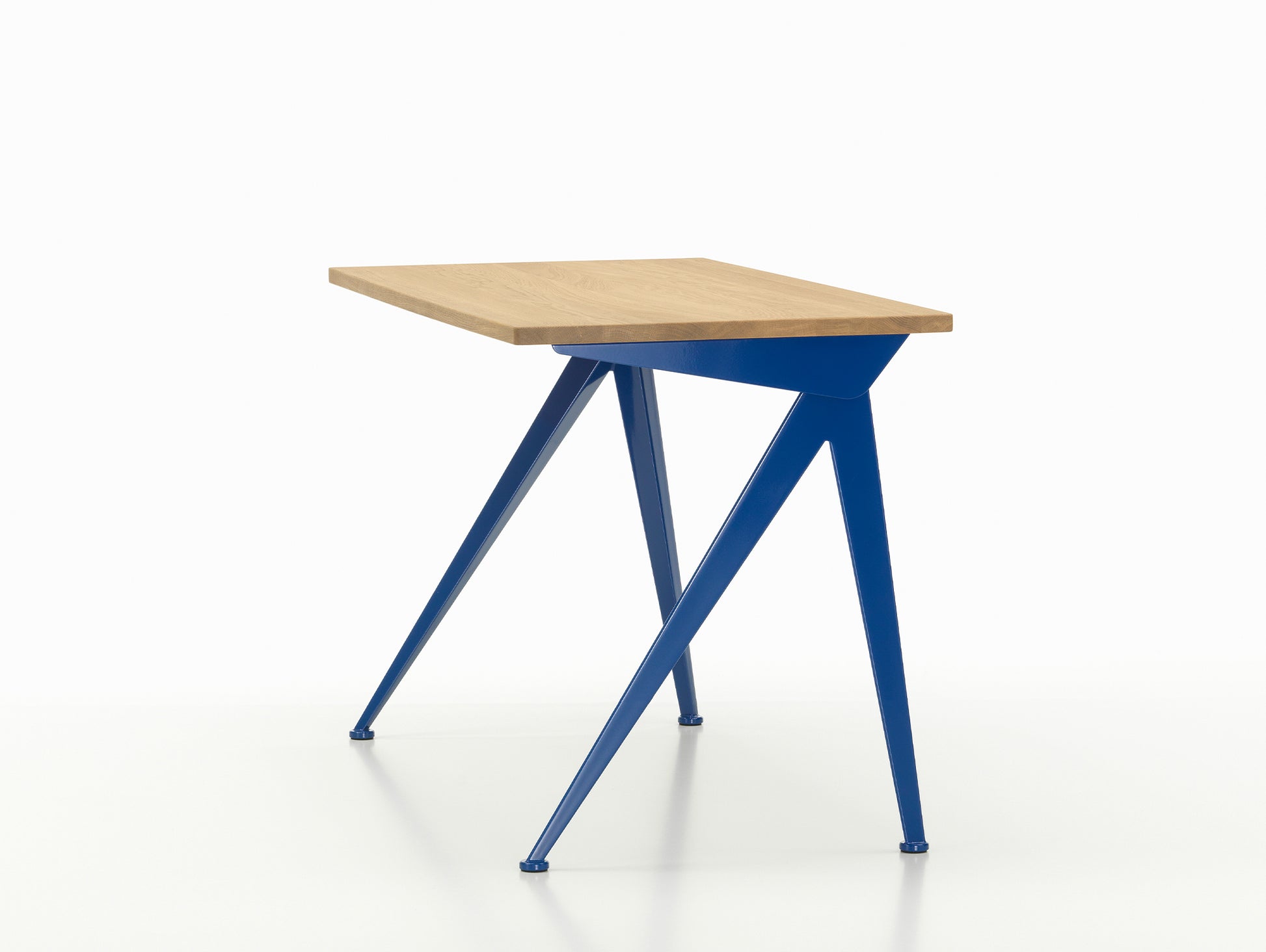 Compas Direction by Vitra - 125 x 70 cm / Oiled Oak Tabletop / Bleu Marcoule