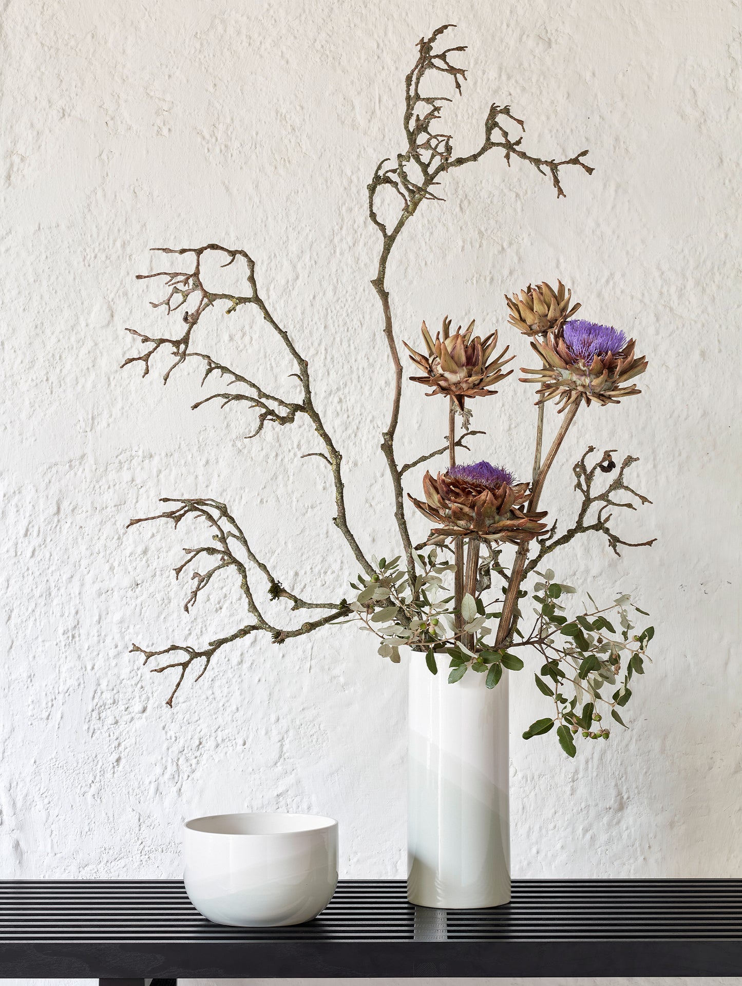 Herringbone Vessels by Vitra - Sand Plain Vase and Bowl