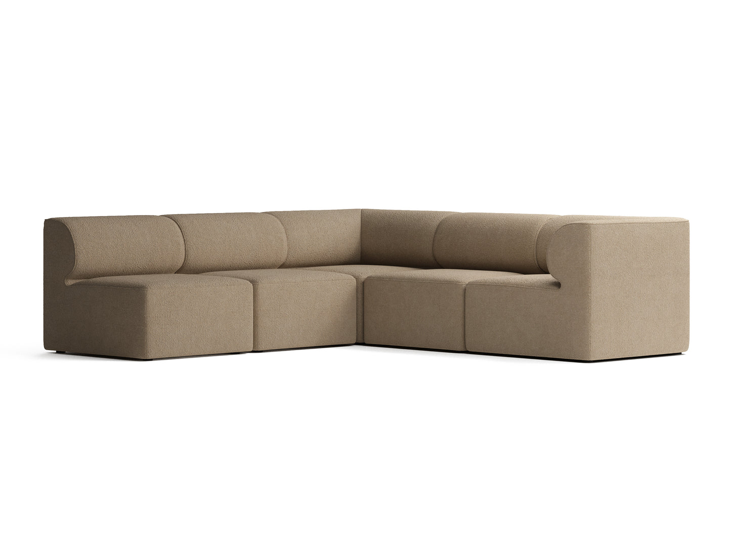 Eave 5-Seater Corner Modular Sofa 86 - Right Corner /  uk boucle 04 beige