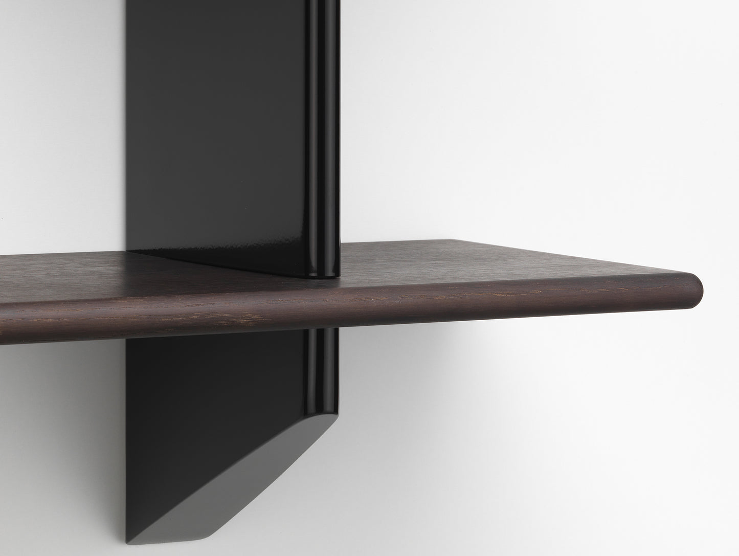 Rayonnage Mural by Vitra - Dark Stained Solid Oak Shelves / Deep Black Wall Brackets