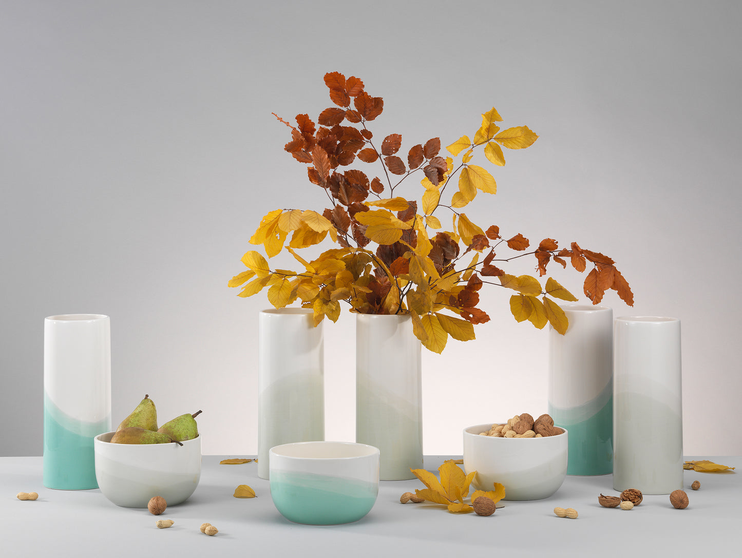 Herringbone Vessels by Vitra - Plain Vase and Bowl