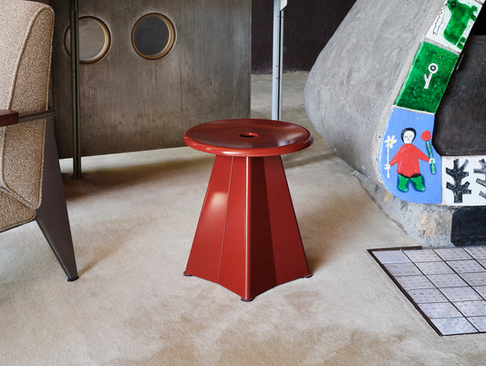 Tabouret Metallique by Vitra - Japanese Red