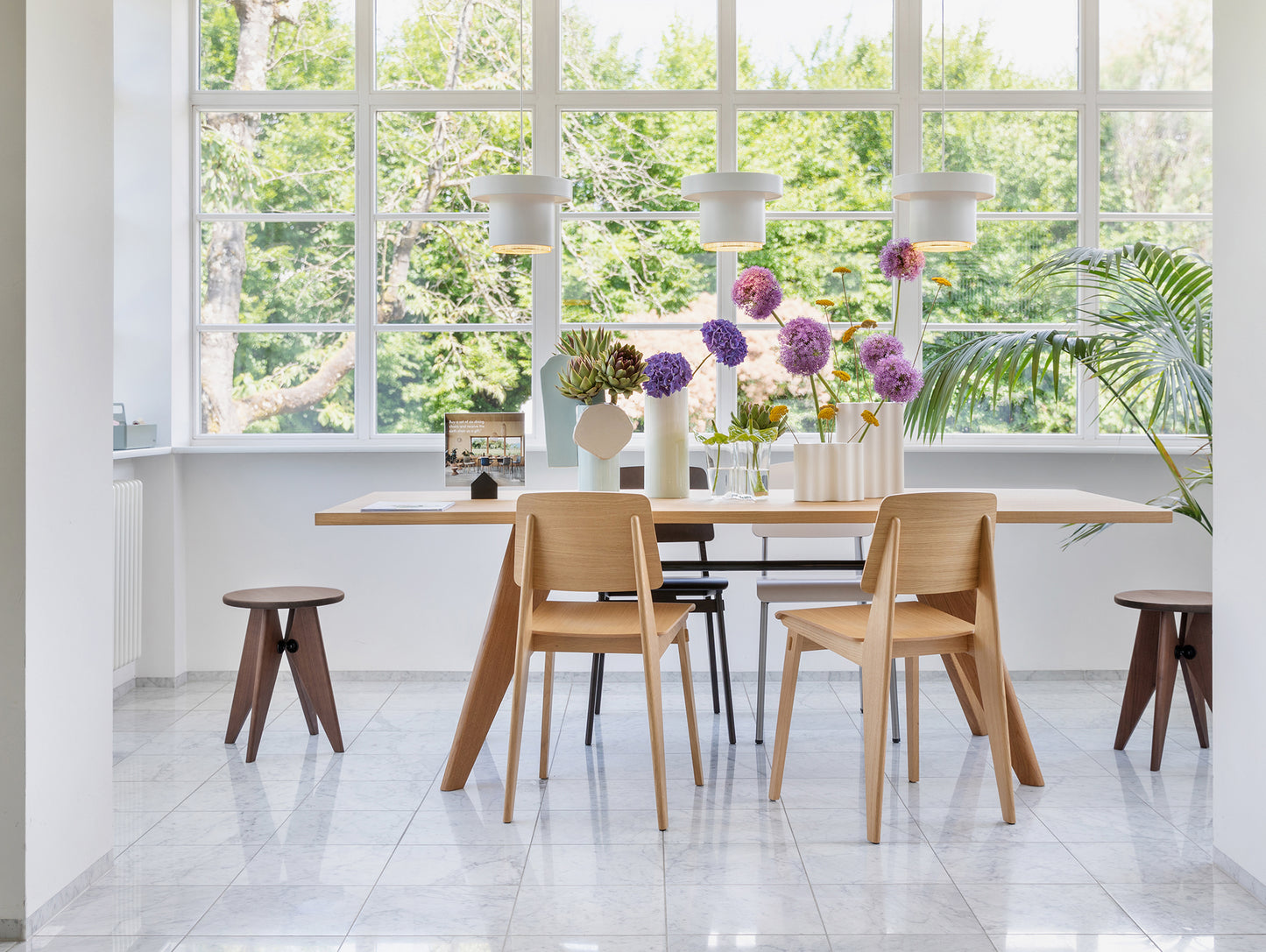 Tabouret Solvay by Vitra - Dark Solid Oak