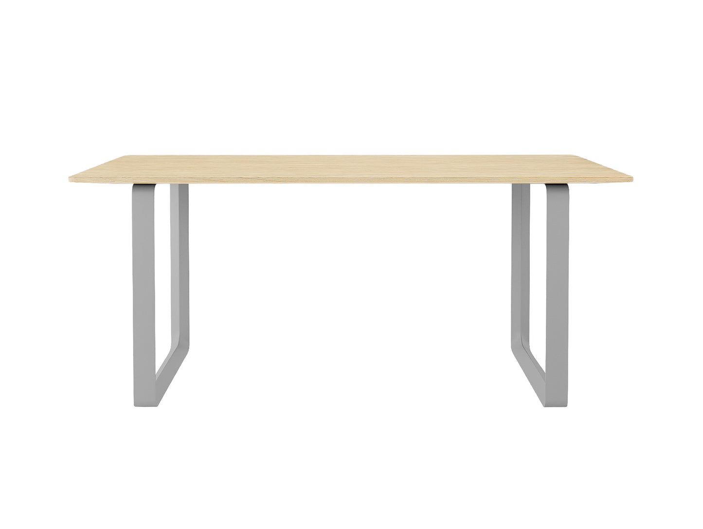 70/70 Table - Solid Oak Table Top with Grey Base / 170 x 85cm