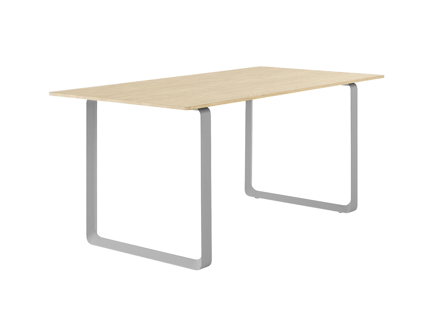 70/70 Table - Solid Oak Table Top with Grey Base / 170 x 85cm