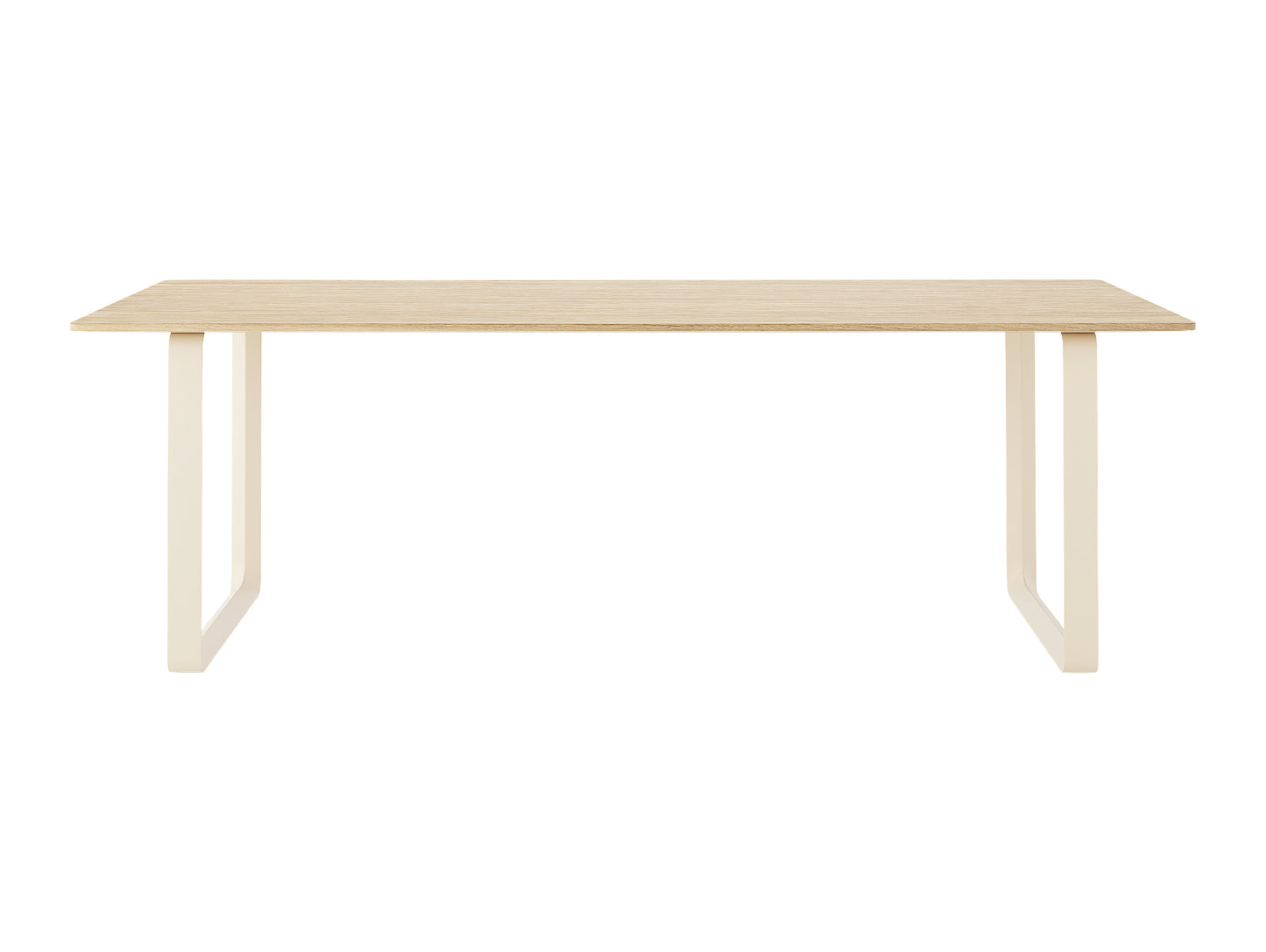 70/70 Table - Solid Oak Table Top with Sand Base / 225 x 90 cm