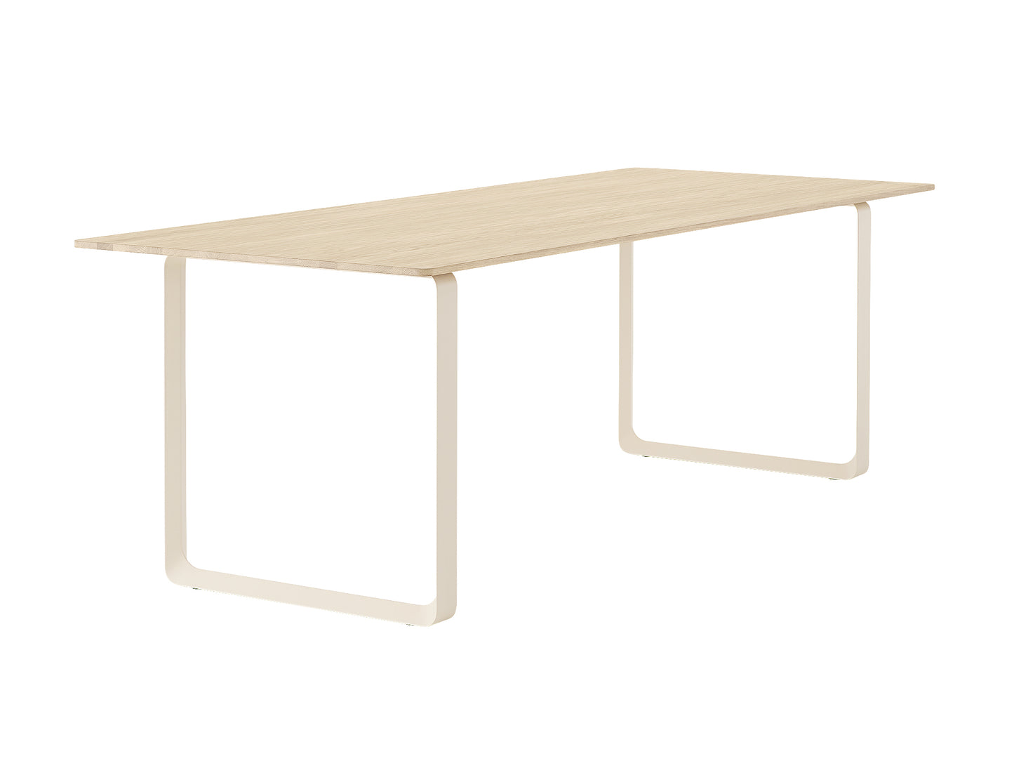 70/70 Table - Solid Oak Table Top with Sand Base / 225 x 90 cm