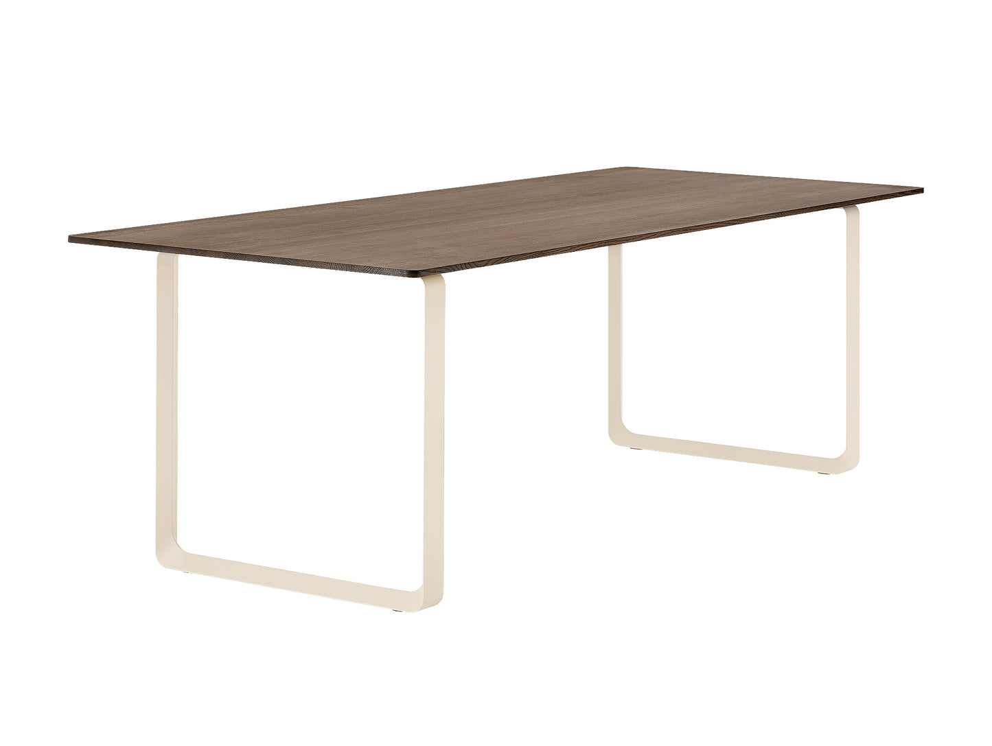 70/70 Table - Solid Smoked Oak Table Top with Sand Base / 225 x 90 cm