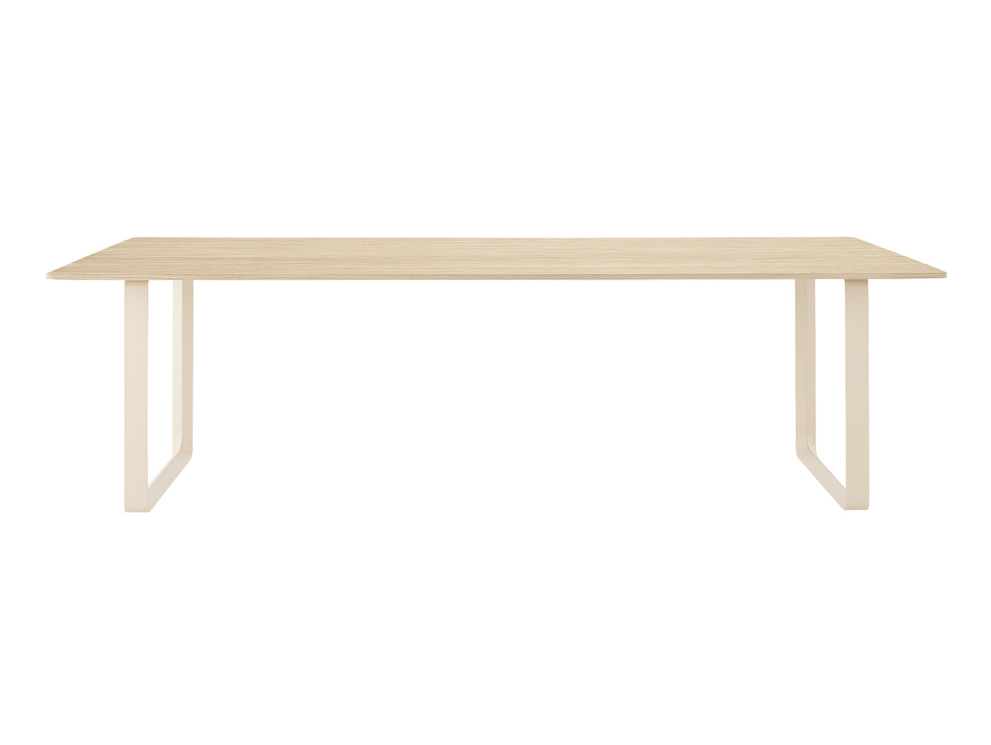 70/70 Table - Solid Oak Table Top with Sand Base / 225 x 108 cm