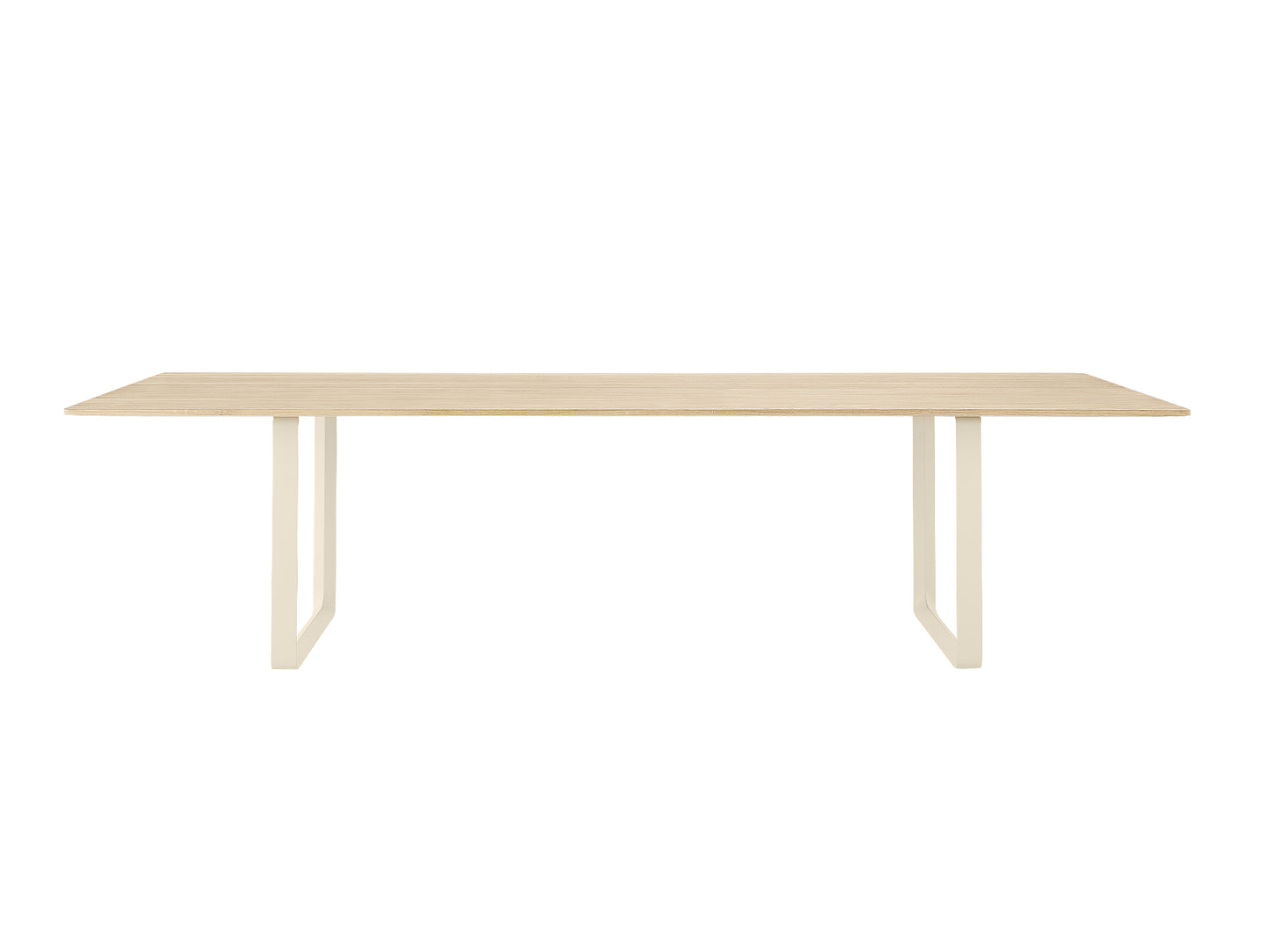 70/70 Table - Solid Oak Table Top with Sand Base / 295 x 108 cm