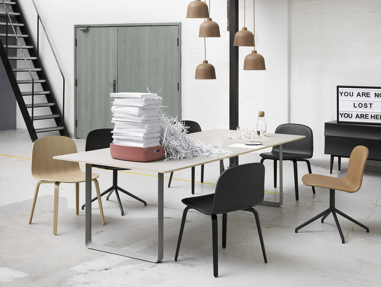 70/70 Table by Muuto - Grey / Grey