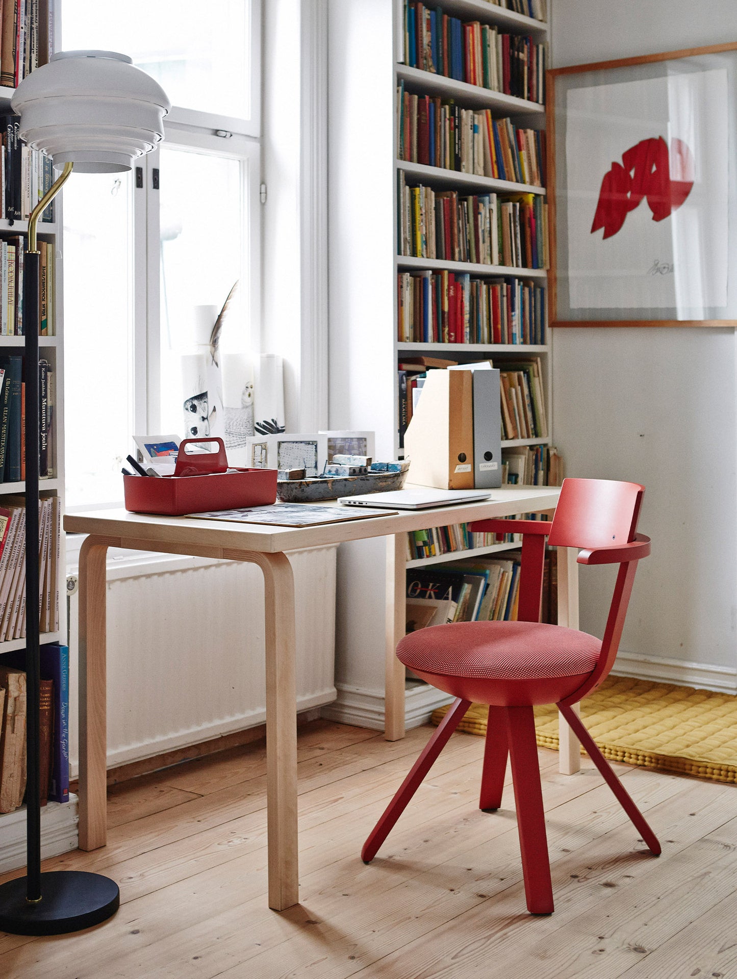 Aalto Table Rectangular 80A by Artek - Birch Veneer Top / Natural Lacquered Birch Legs