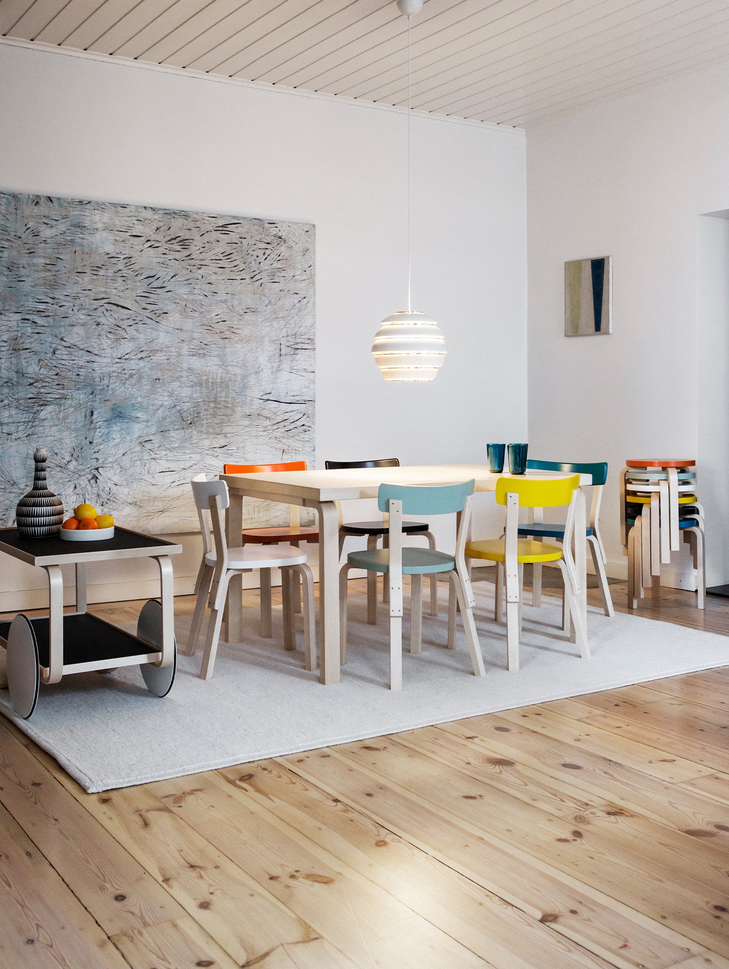 Aalto Table Rectangular 82B by Artek - Birch Veneer Top / Natural Lacquered Birch Legs