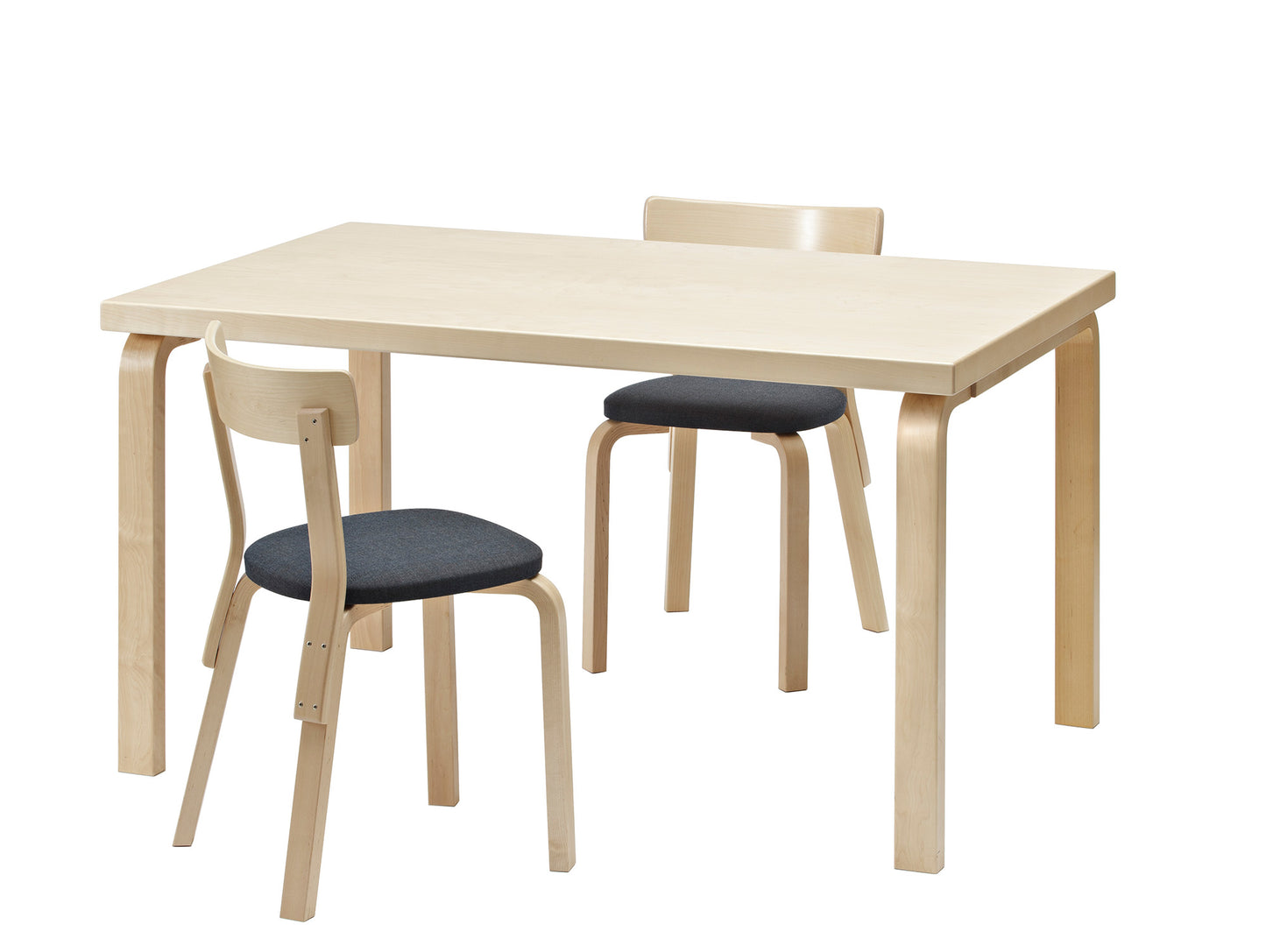 Aalto Table Rectangular 82B by Artek - Birch Veneer Top / Natural Lacquered Birch Legs