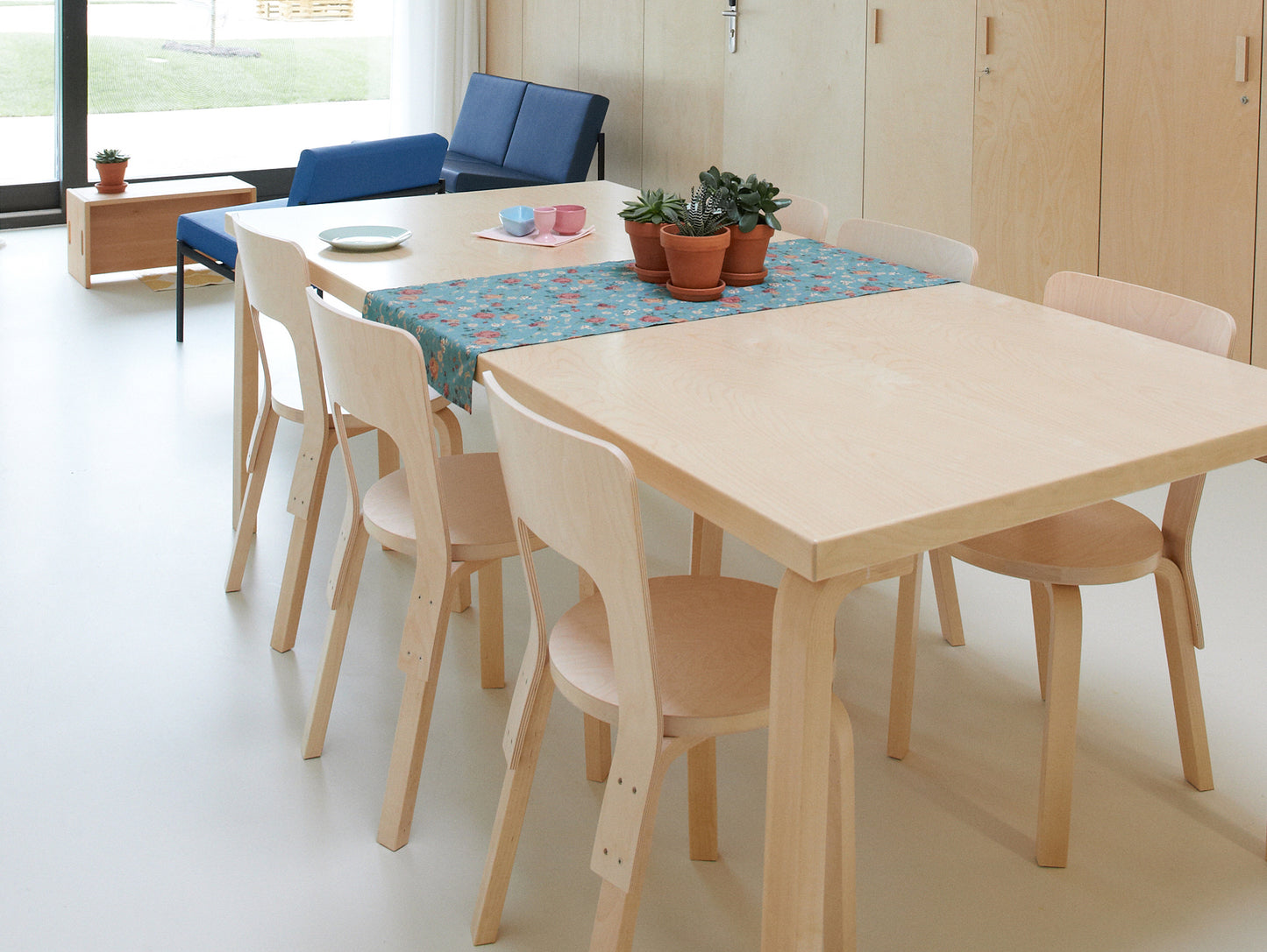 Aalto Table Rectangular 86A by Artek - Birch Veneer Top / Natural Lacquered Birch Legs