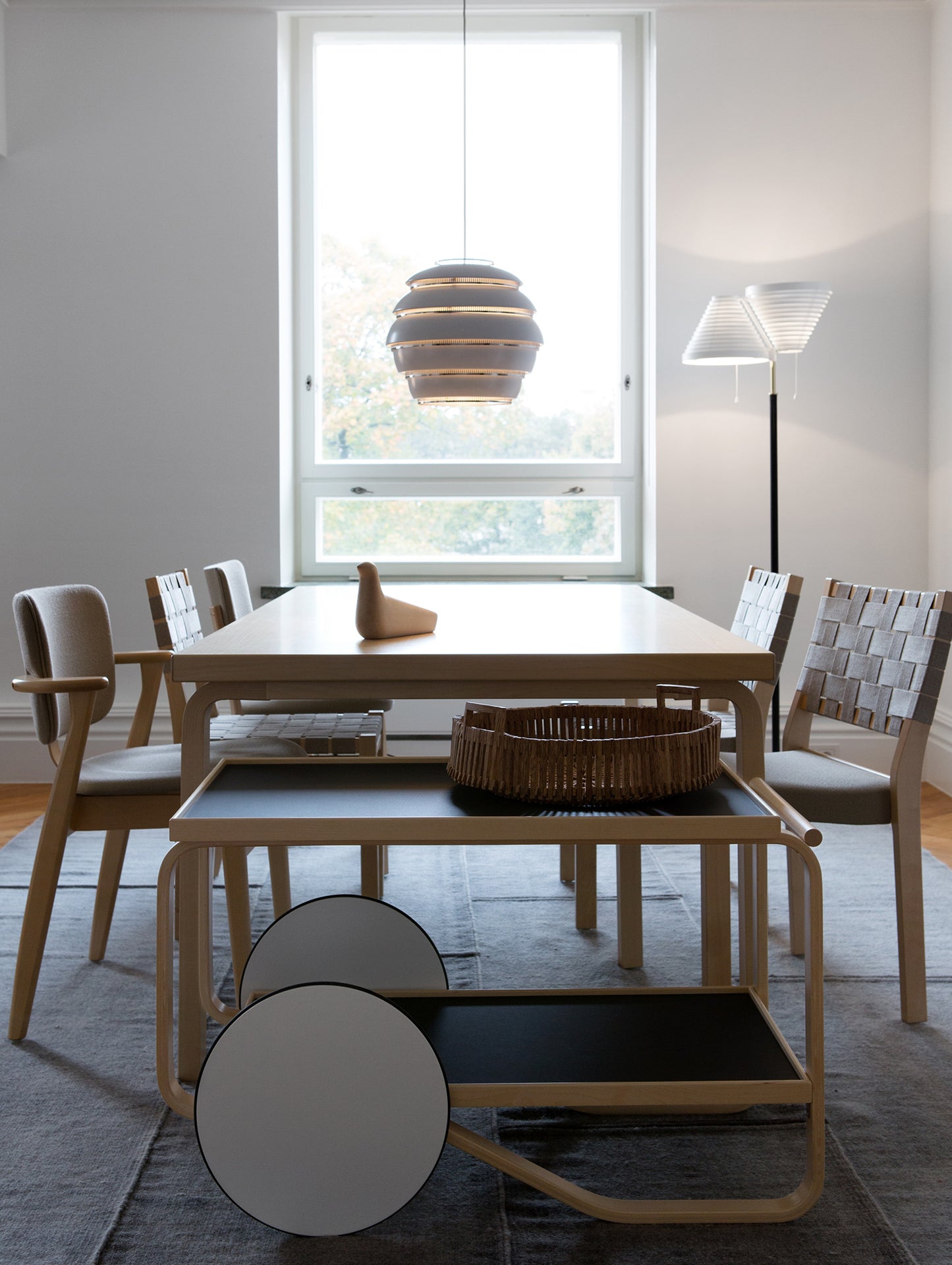 Aalto Table Rectangular 86 by Artek - Birch Veneer Top / Natural Lacquered Birch Legs