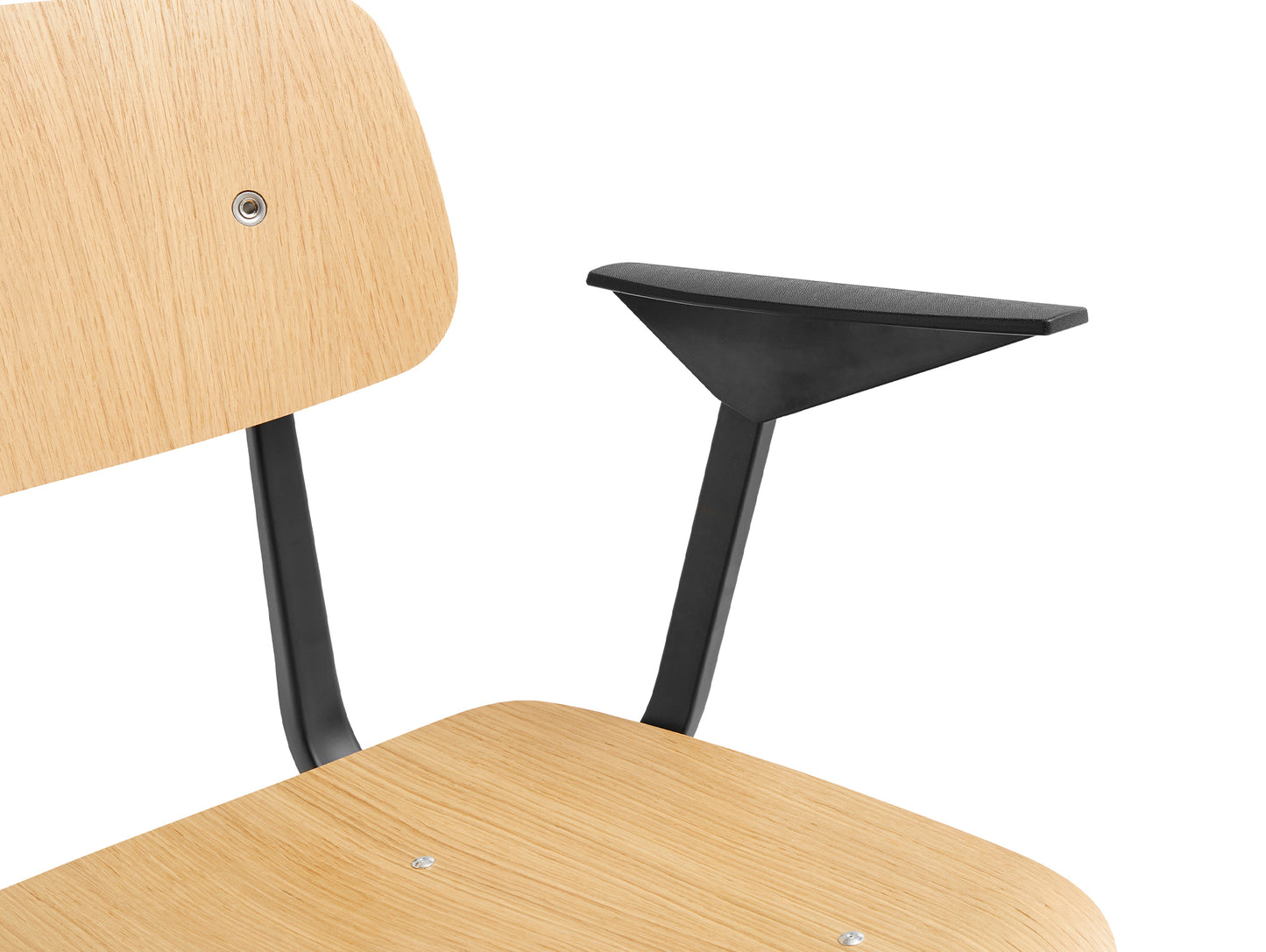 Result Armchair by HAY - Black Base / Lacquered Oak