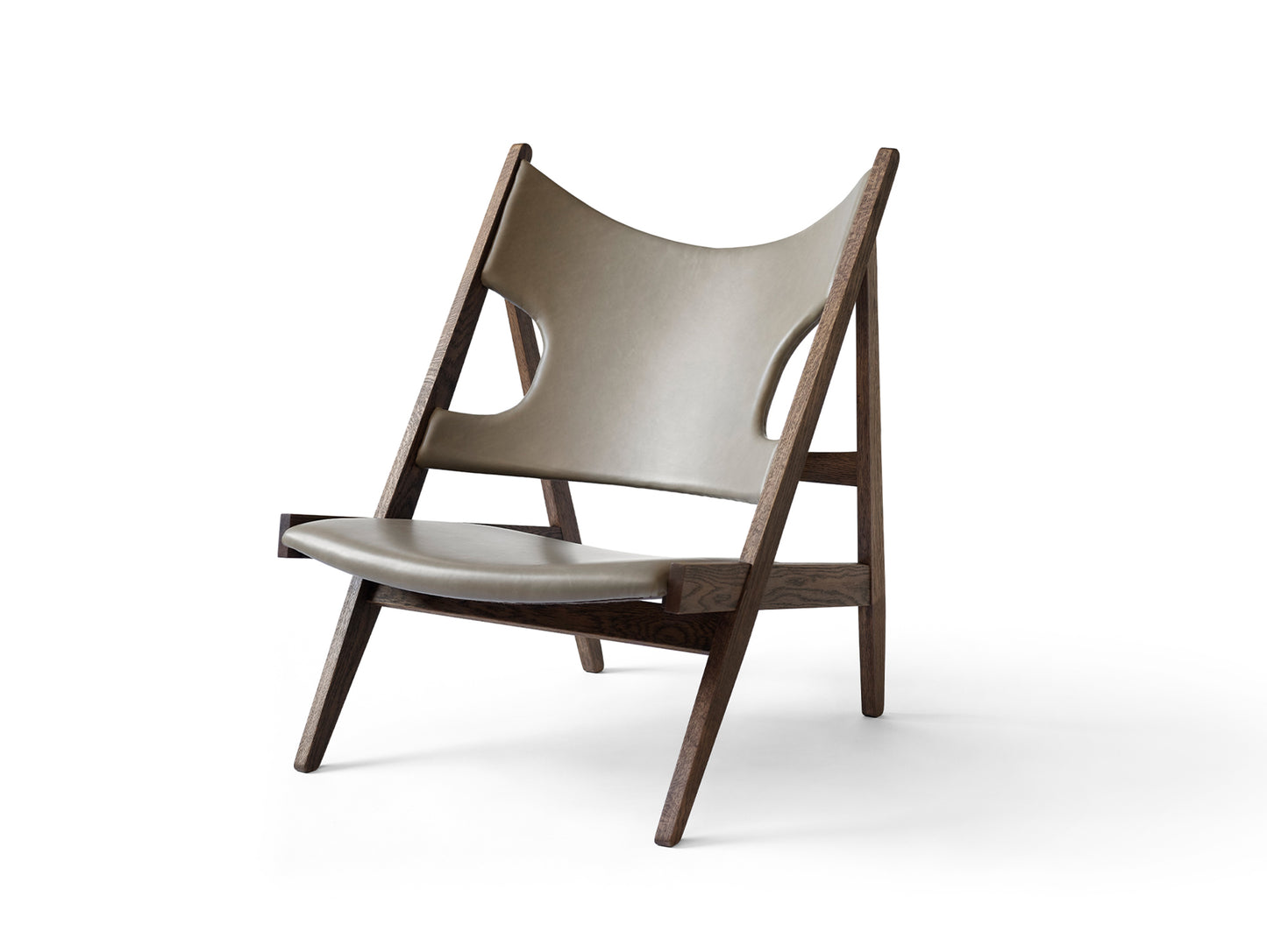 Knitting Chair - Upholstered by Menu - Dark Stained Oak Base / Dakar Leather 0311