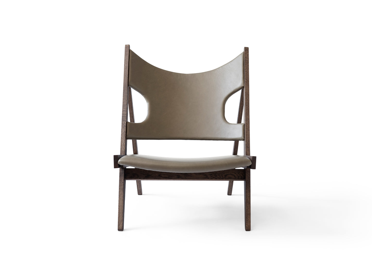 Knitting Chair - Upholstered by Menu - Dark Stained Oak Base / Dakar Leather 0311