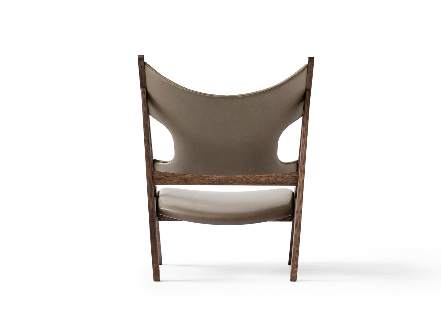 Knitting Chair - Upholstered by Menu - Dark Stained Oak Base / Dakar Leather 0311