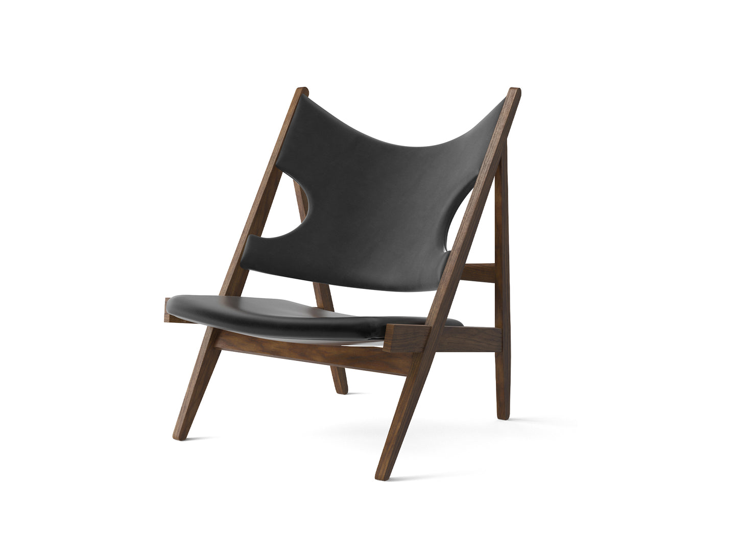 Knitting Chair - Upholstered by Menu - Walnut Base / Dakar Leather 0842